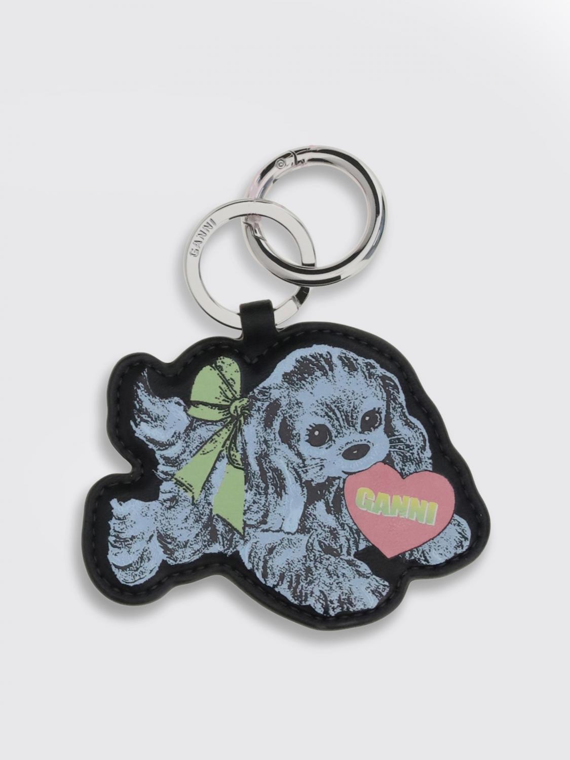 Ganni Key Chain  Woman Color Blue In Blue