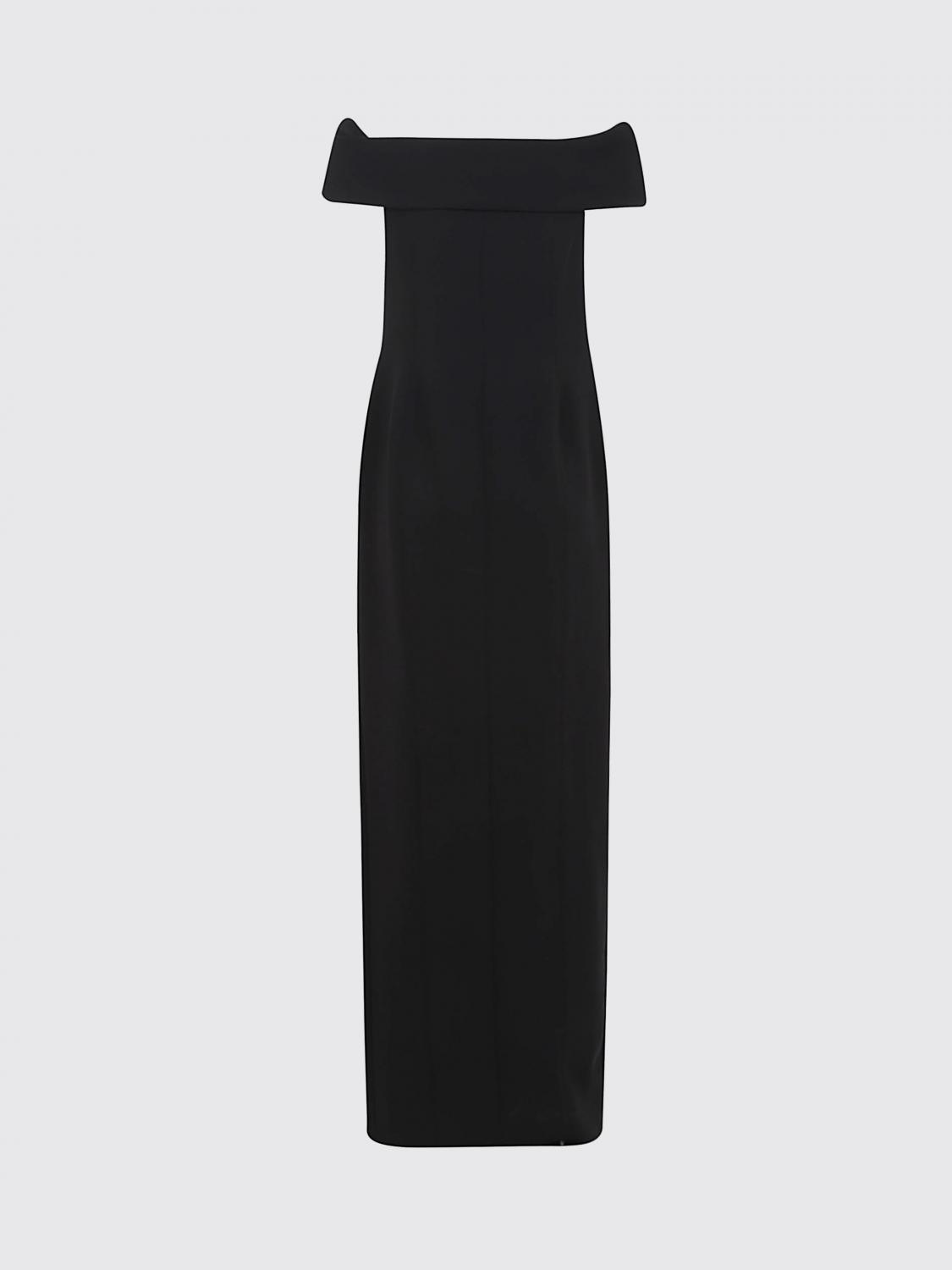 Ralph Lauren Adlar-short Sleeve-gown In Black