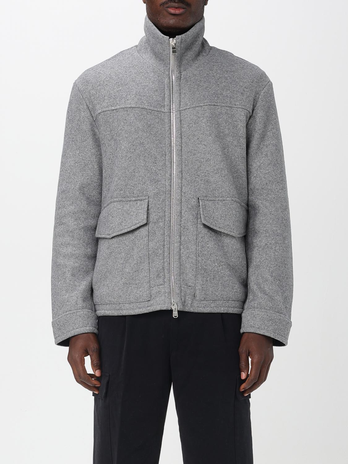 Dondup Zip Flap-pocket Jacket In Gray
