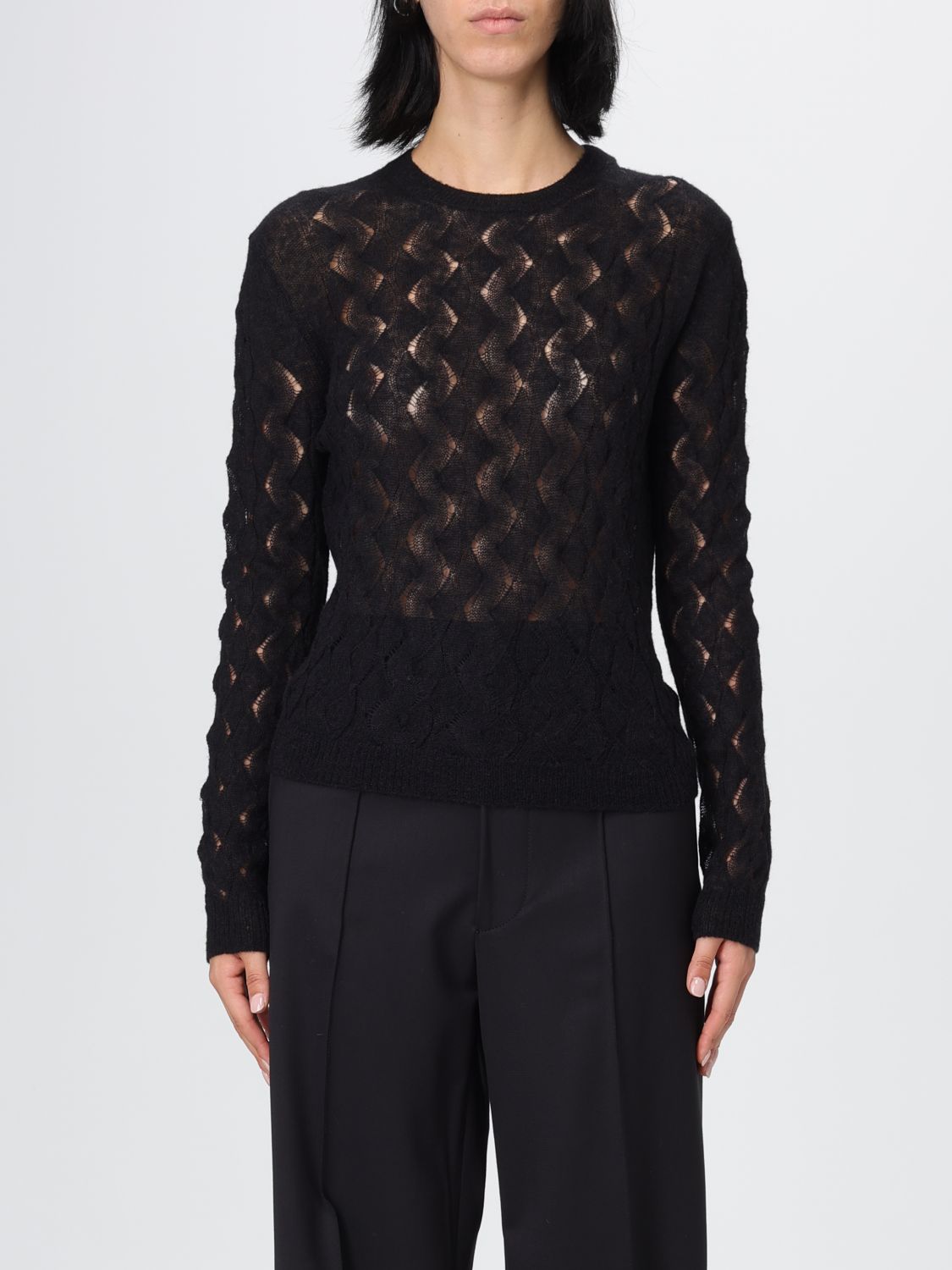 Dondup Sweater Woman Color Black In Black