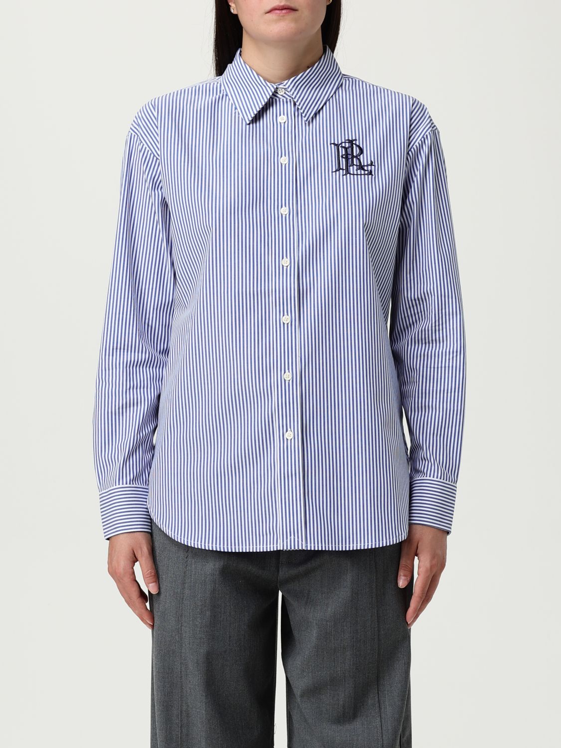 Polo Ralph Lauren Shirt Woman Color Gnawed Blue In Blue