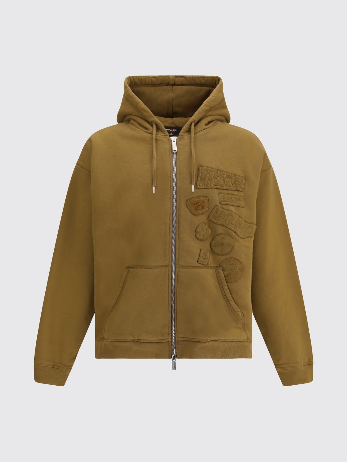 Dsquared2 Dsquared² Zip Men's Hoodie In Brown