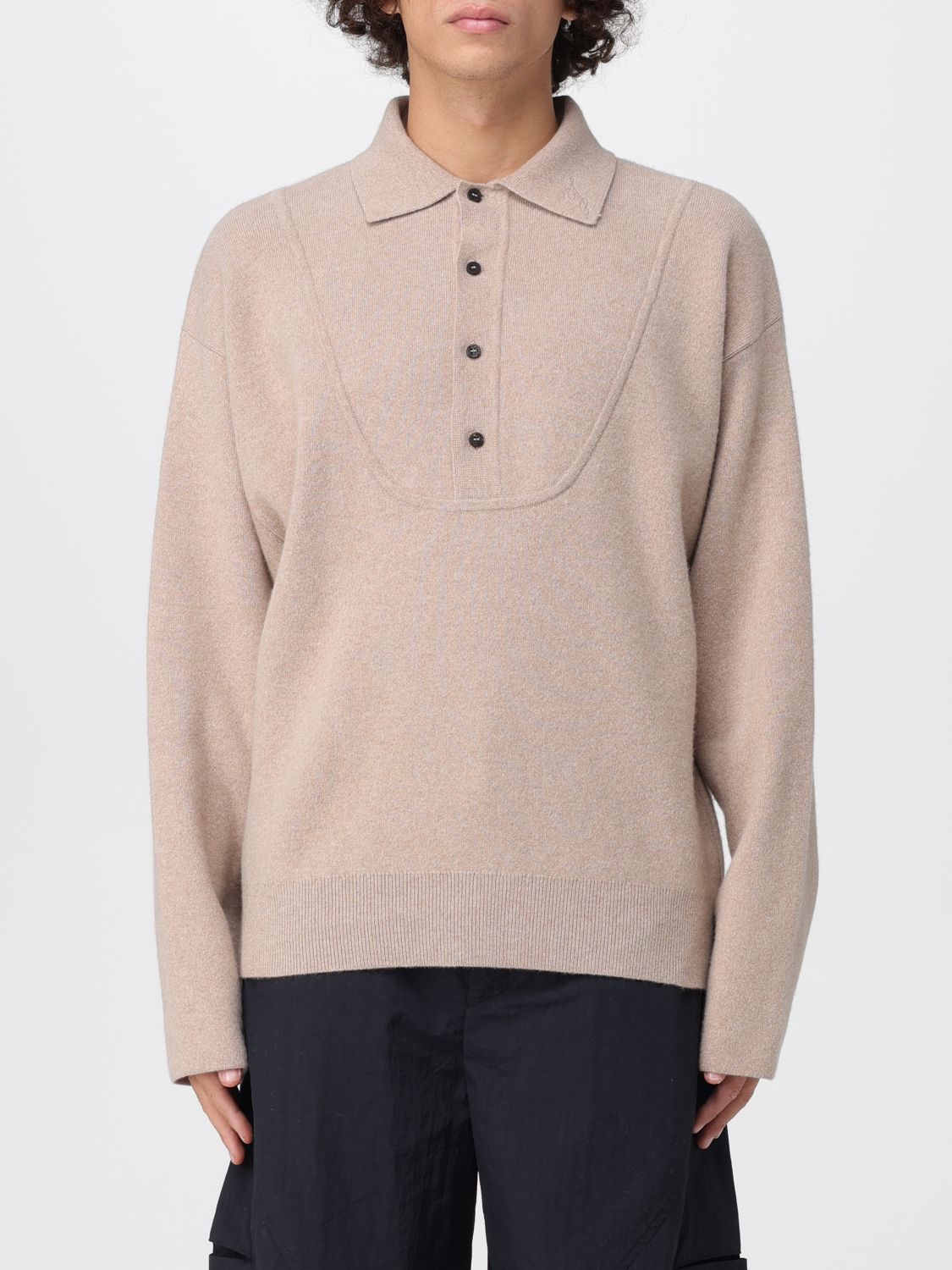 Jacquemus Beige Merino Wool And Cashmere Sweater In Neutral
