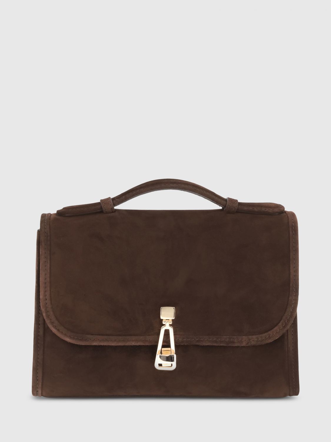 Gabriela Hearst Small Leonora Top-handle Clasp Bag In Brown