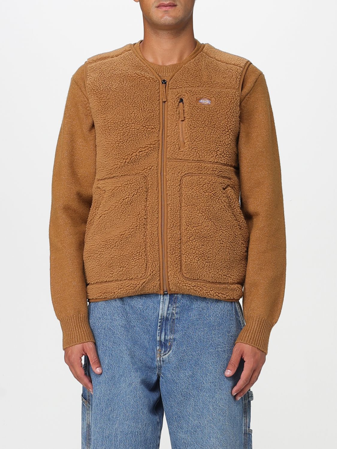 Dickies 'mount Hope' Fleece Vest In Brown