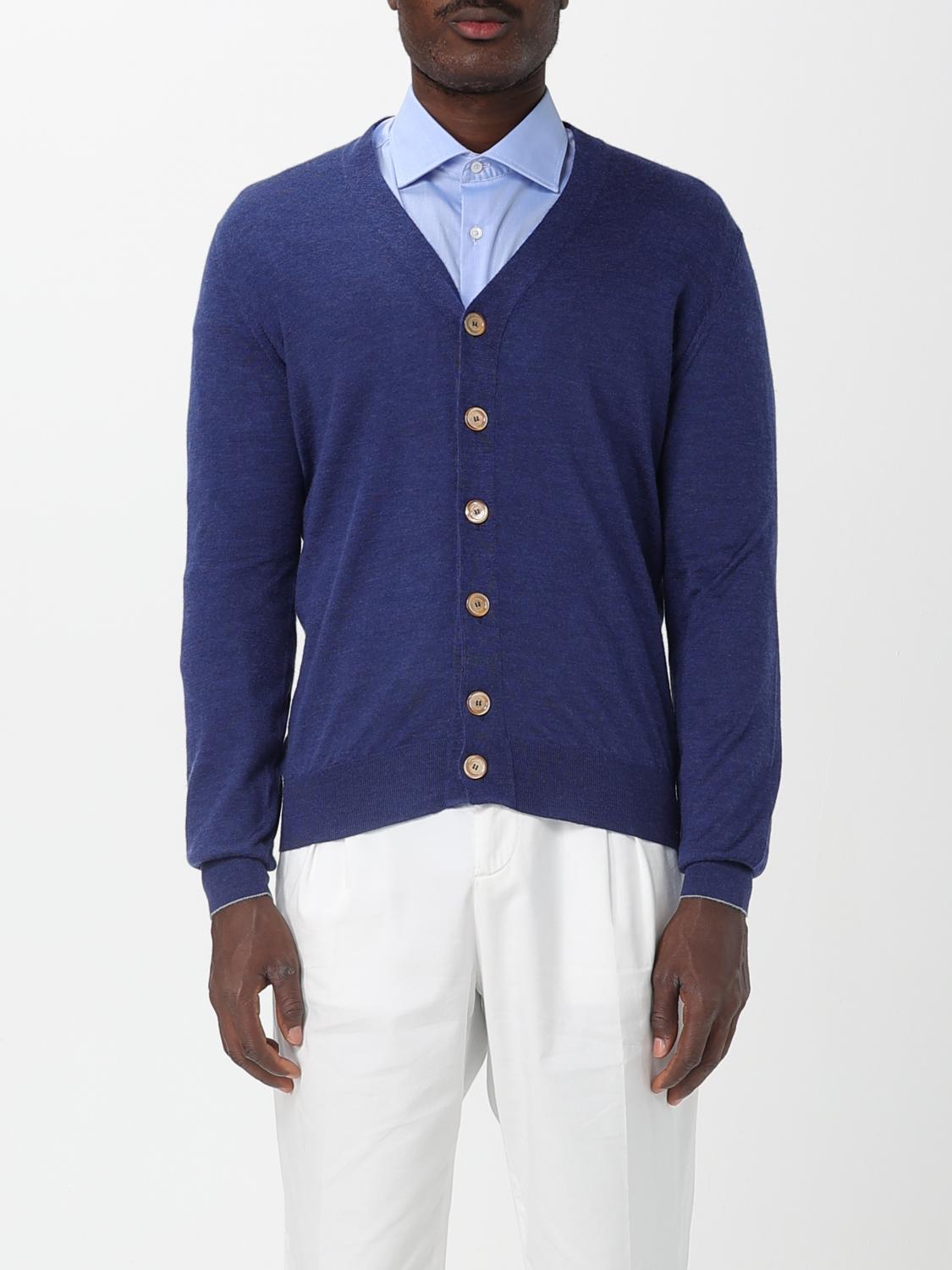 Brunello Cucinelli Cardigan  Men Color Sapphire In Blue