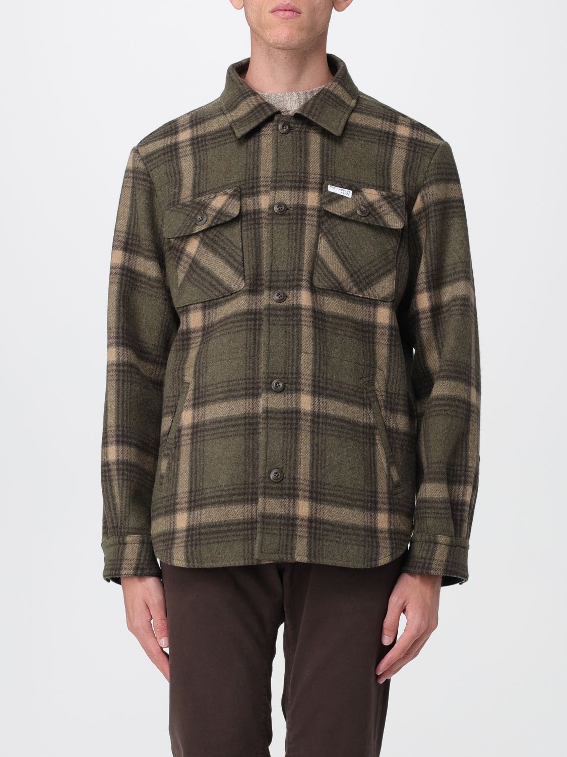 Fay Shirt Men Color Multicolor In Green
