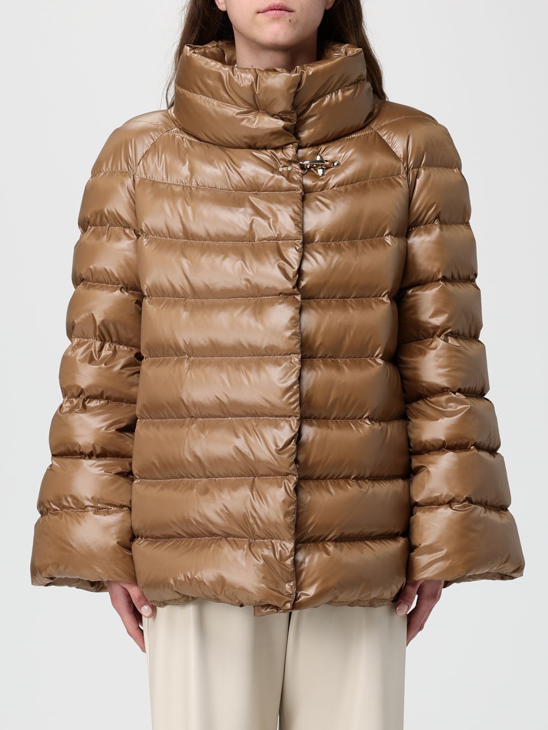 Fay Padded Quilted Stand-up Collar Jackets In Black