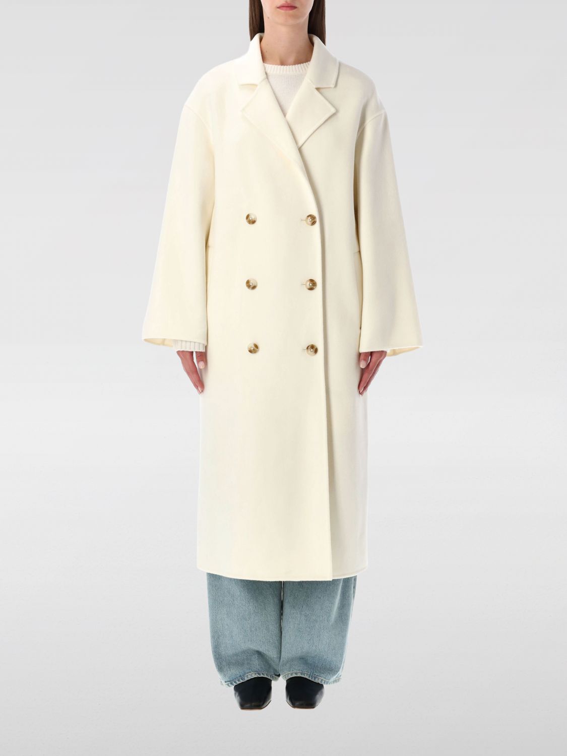 Loulou Studio Loulou Borneo Oversized Wool And Cashmere Coat In Neutral