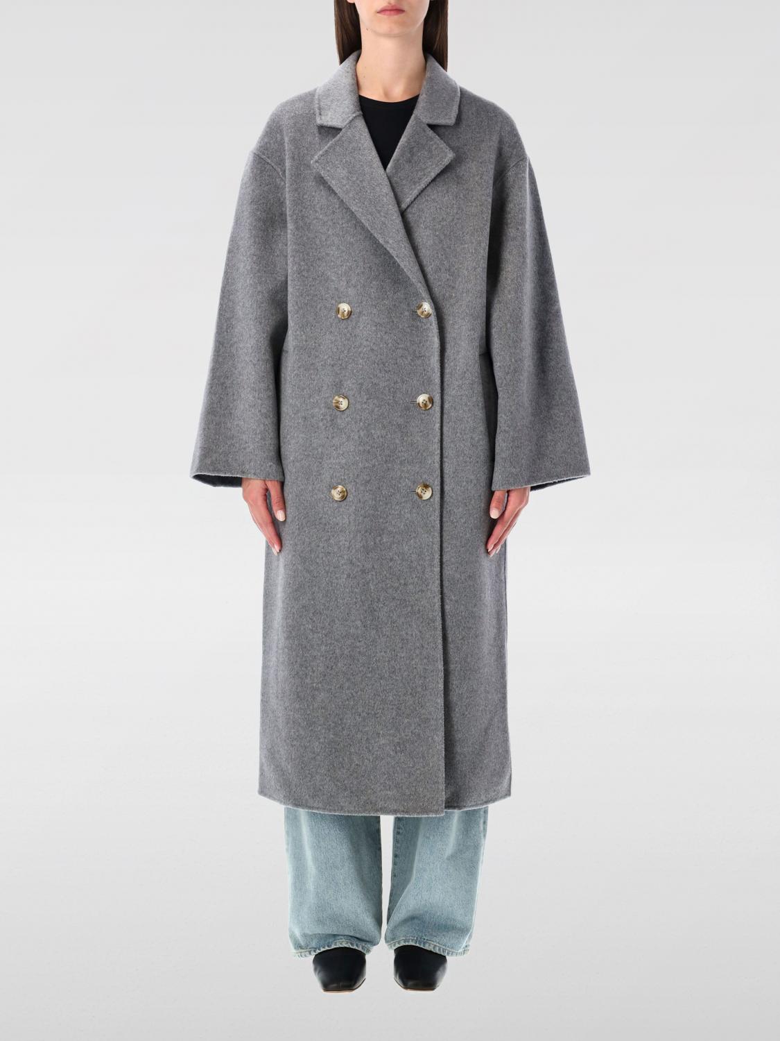 Loulou Studio Loulou Borneo Oversized Wool And Cashmere Coat In Gray