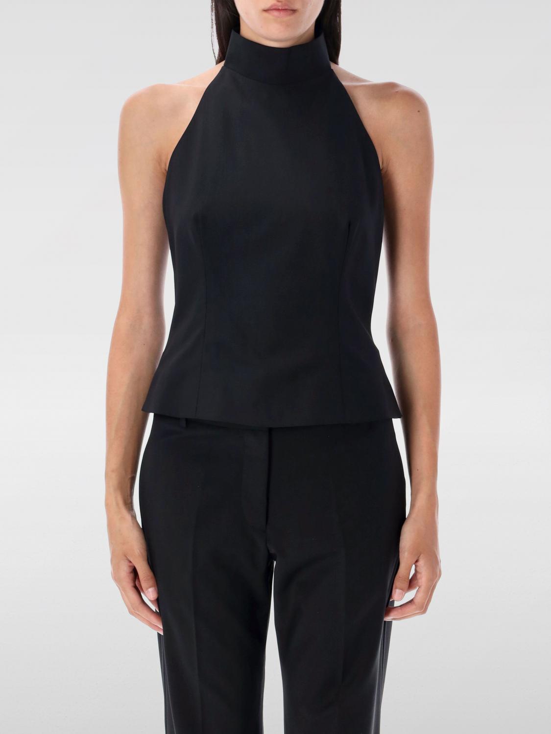 Remain Birger Christensen Fitted Halter Neck Sleeveless Top In Black