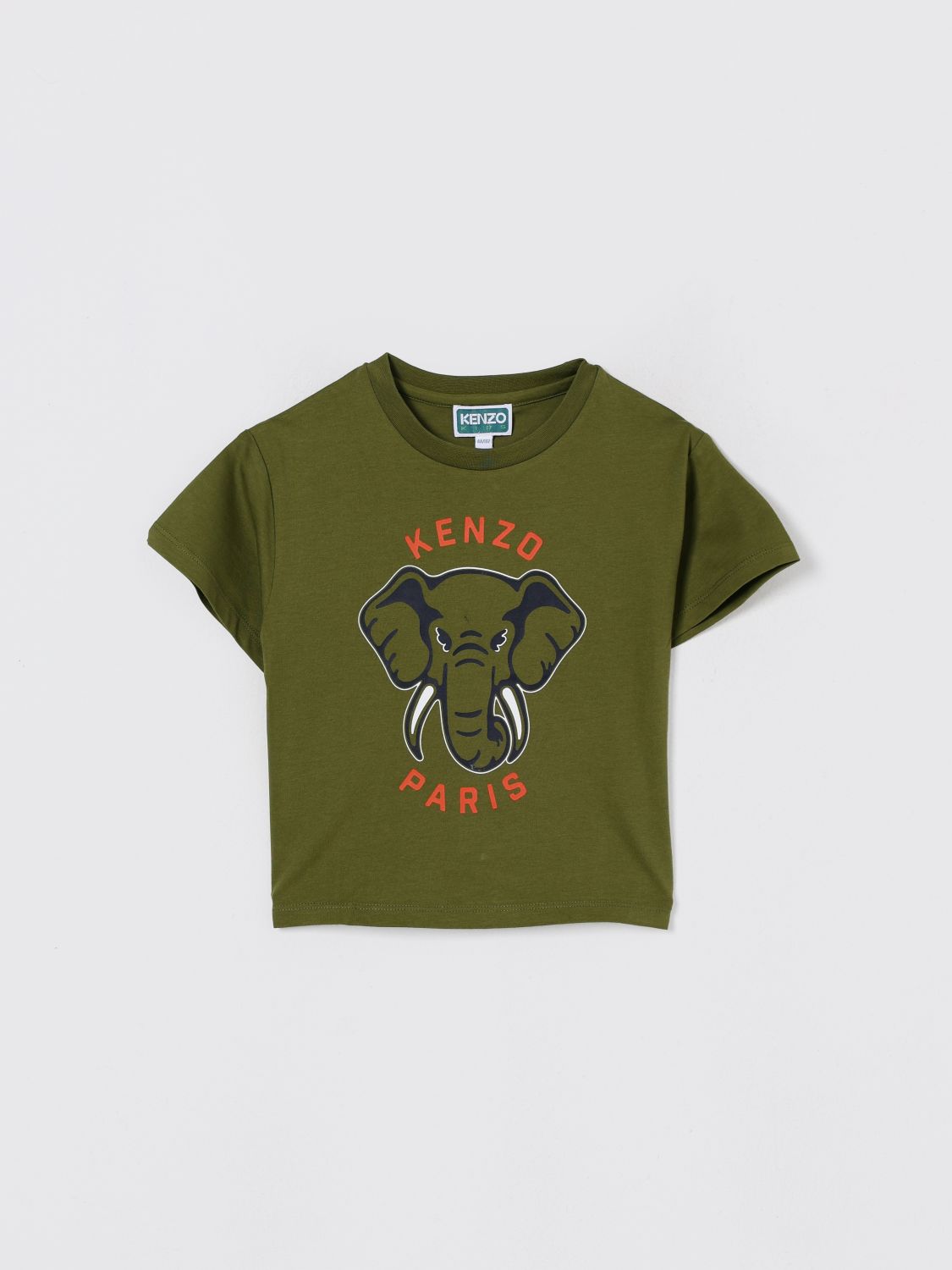 Kenzo Cotton Elephant T-shirt In Multi
