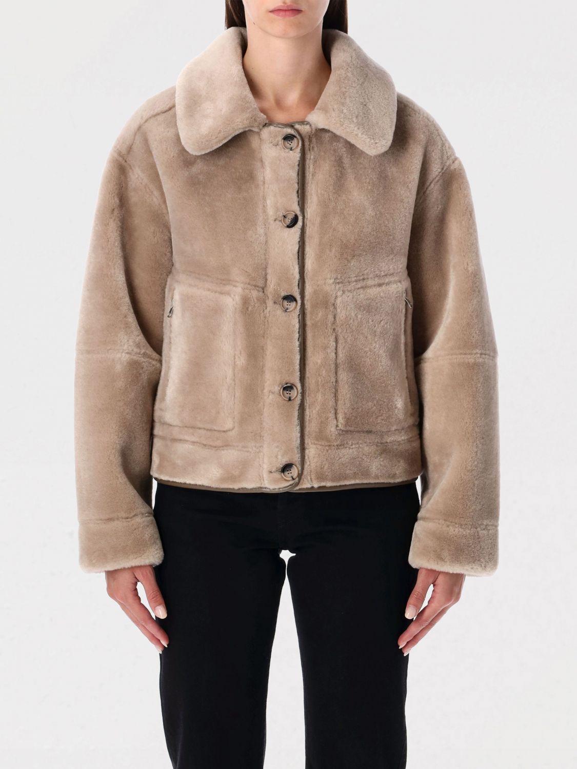 Urbancode Coat  Woman Color Beige In Multi
