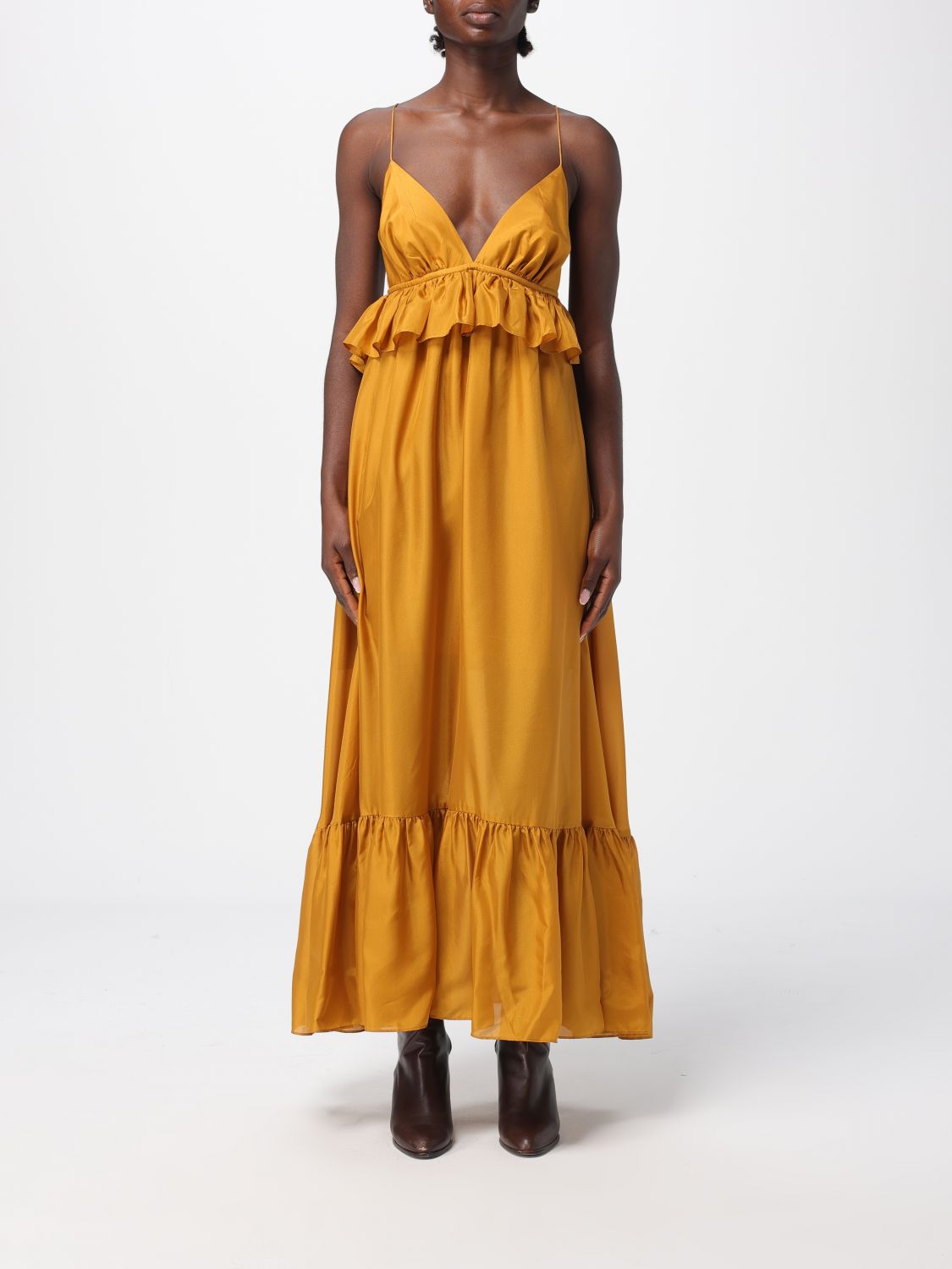 Zimmermann "rhiannon" Dress In Gold