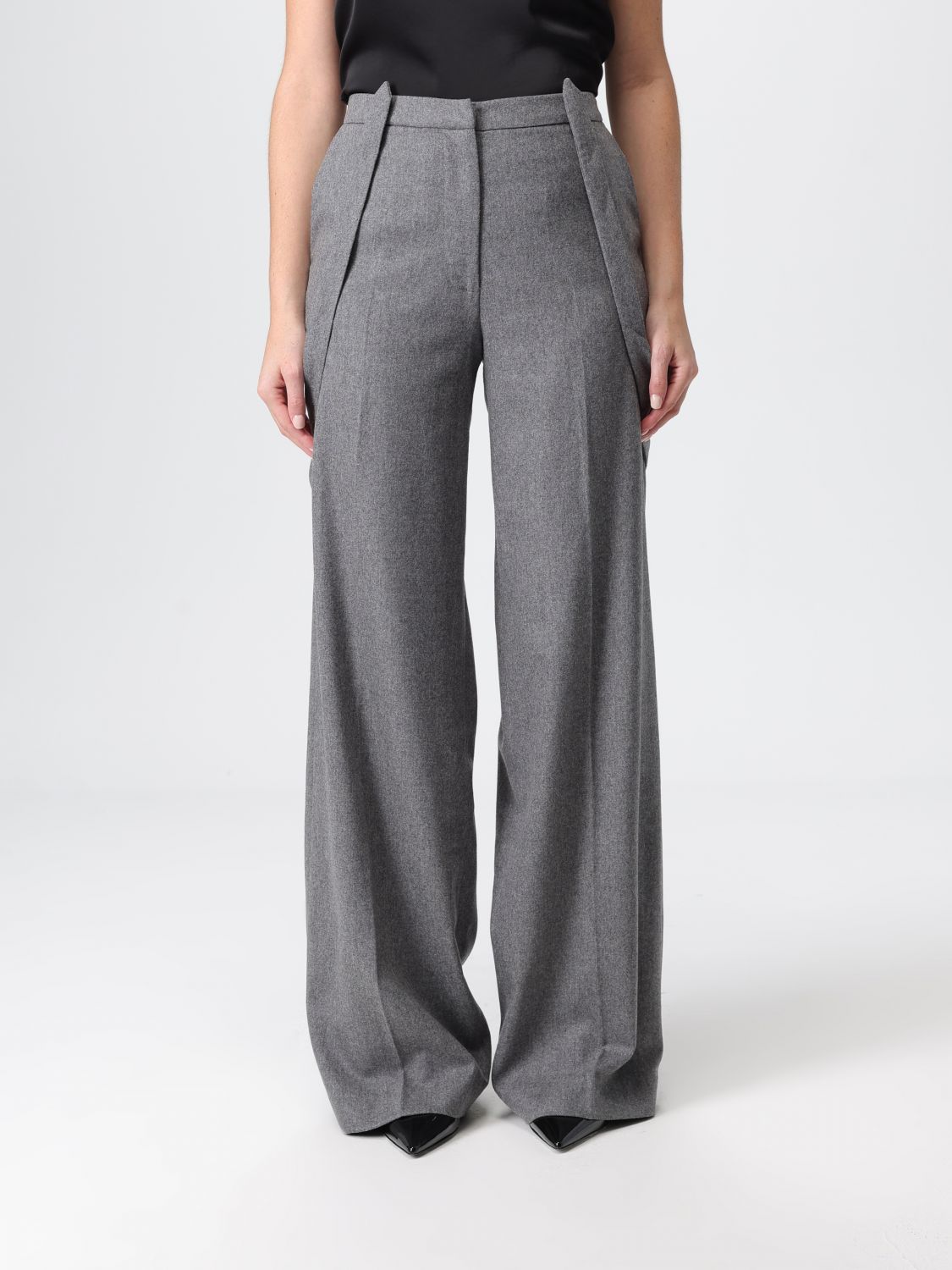 Pt01 Pants Woman Color Grey In Gray