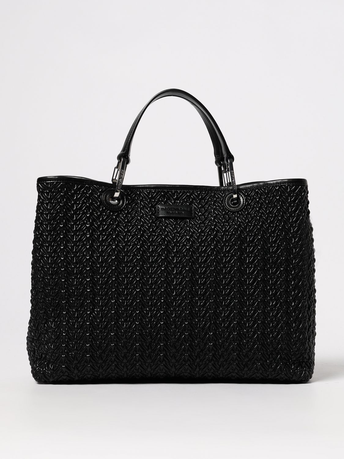 Emporio Armani Myea Medium Shopping Bag In Black