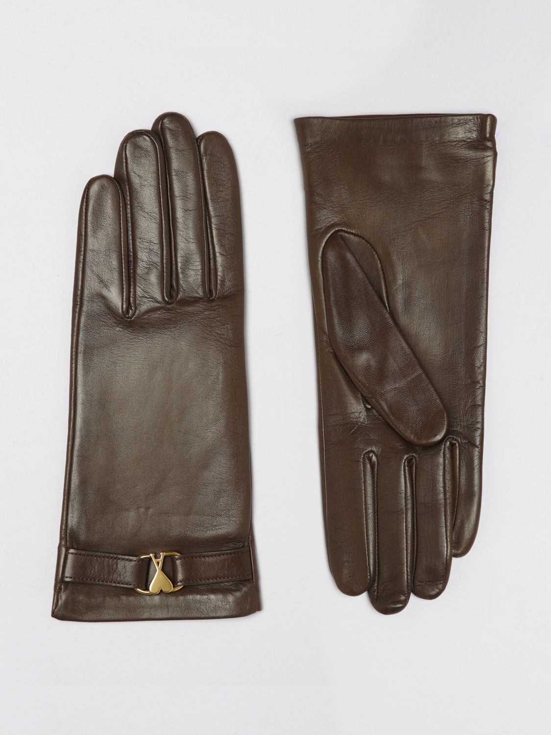 Gloves AMI PARIS Woman color Brown
