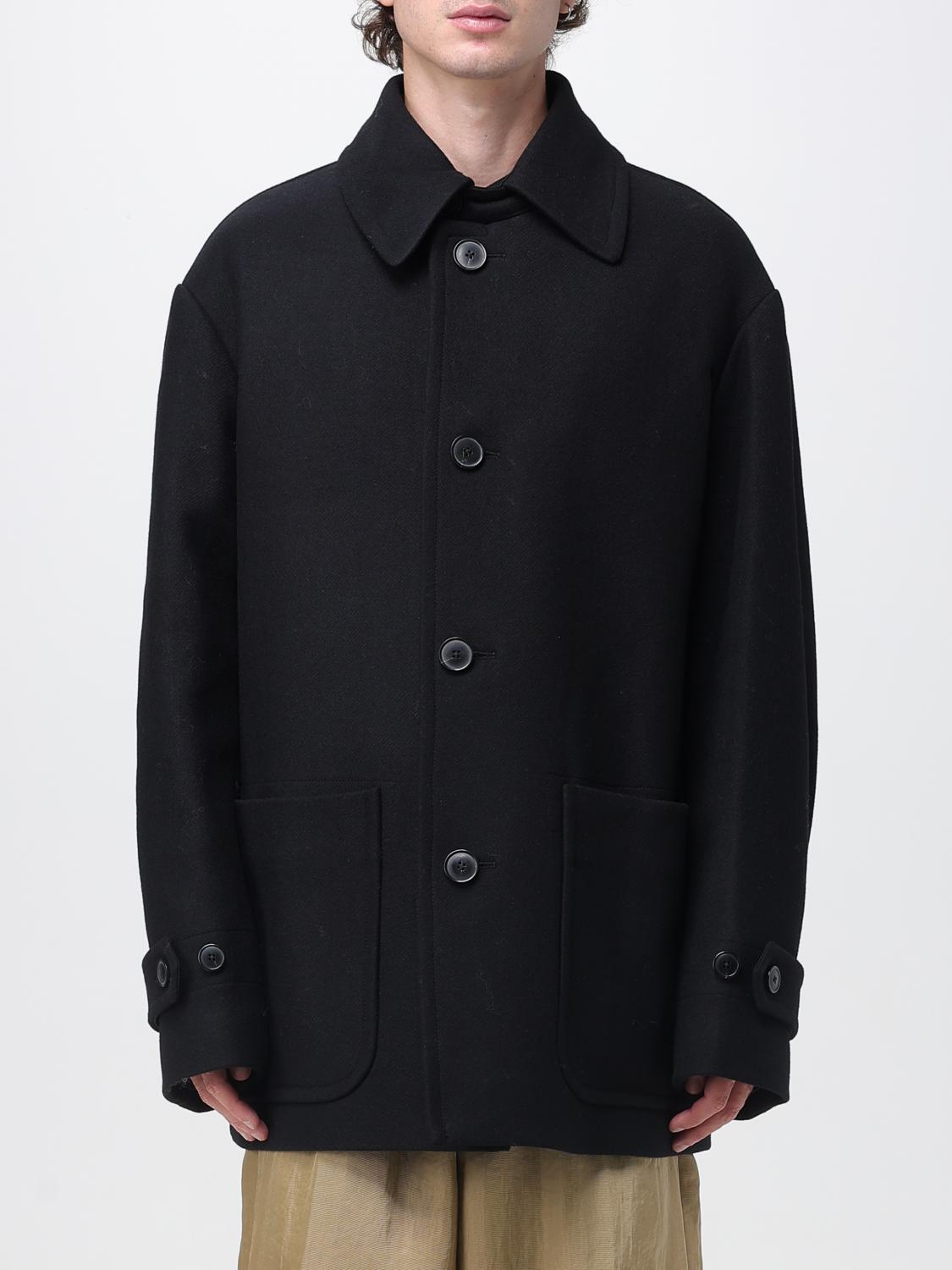 Dries Van Noten Long Sleeve Coat Featuring Front Pockets In Black