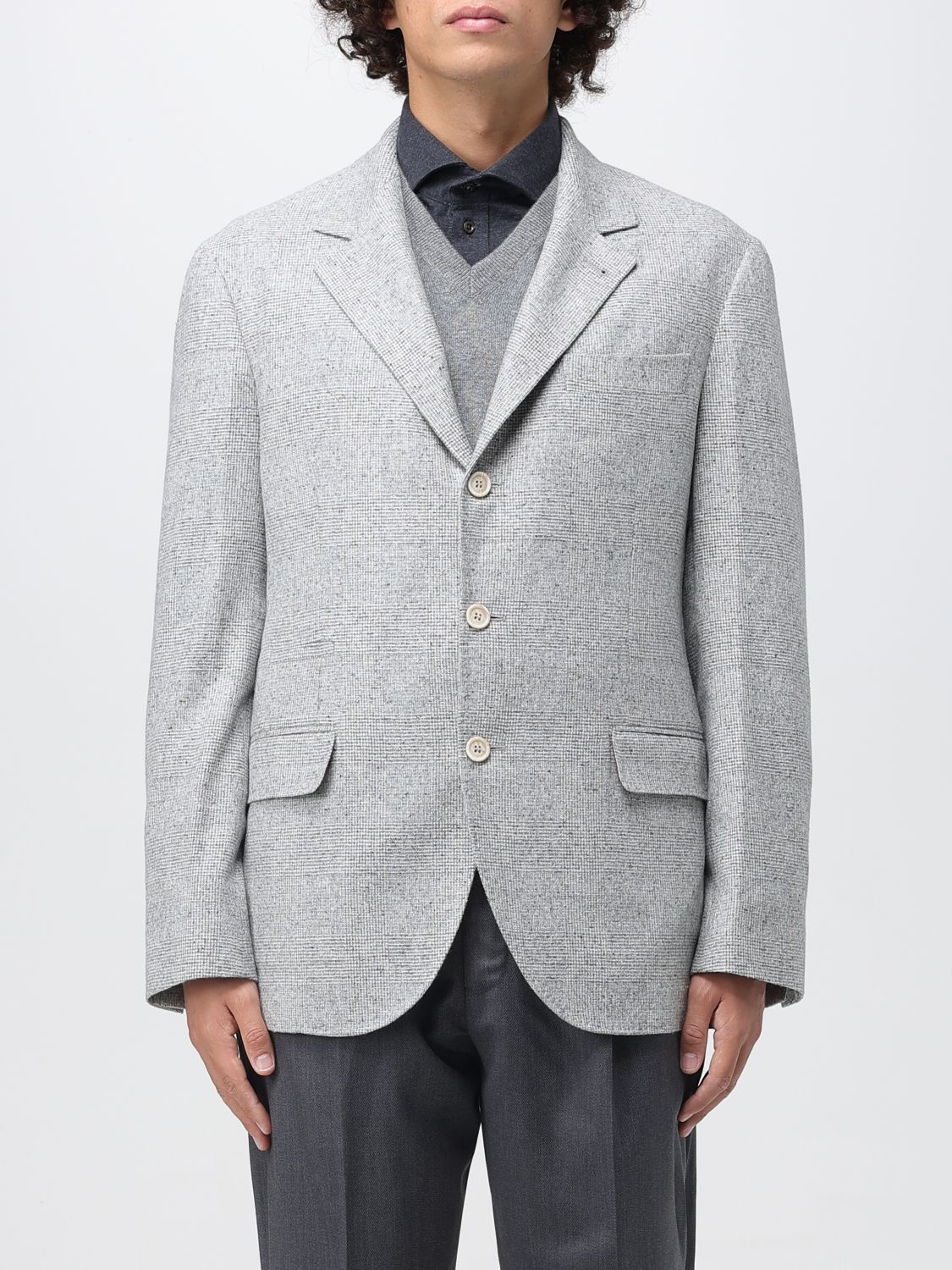 Brunello Cucinelli Blazer Men Color Grey In Gray