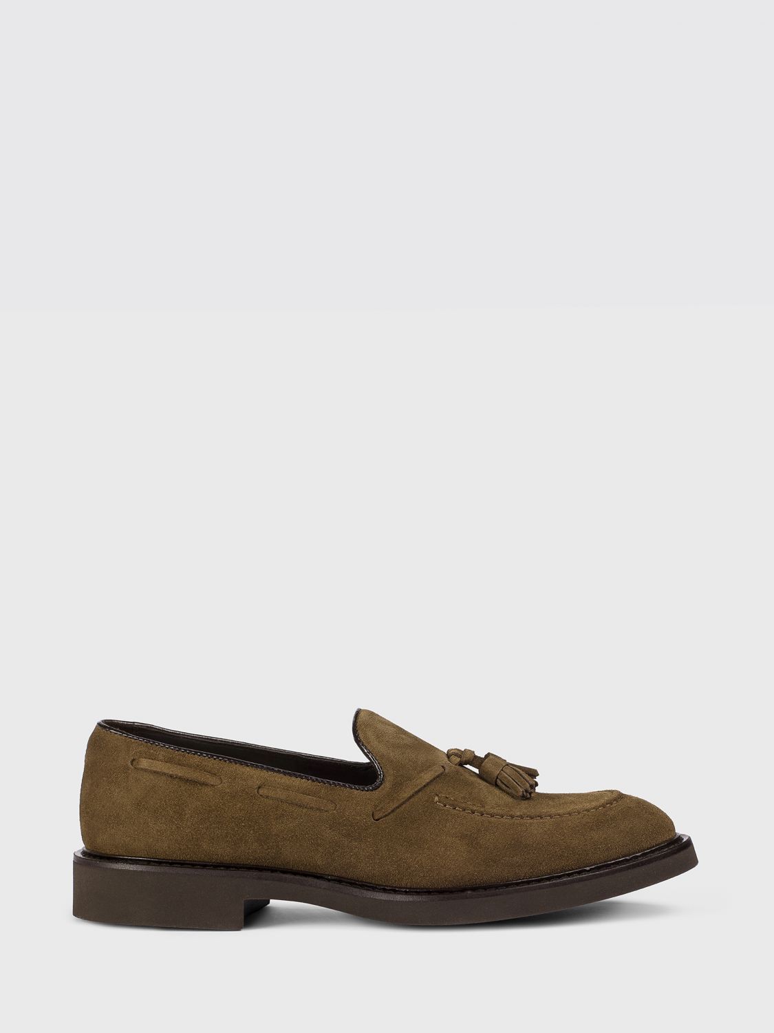 Doucal's Tassel-detailing Suede Loafers In Animal Print