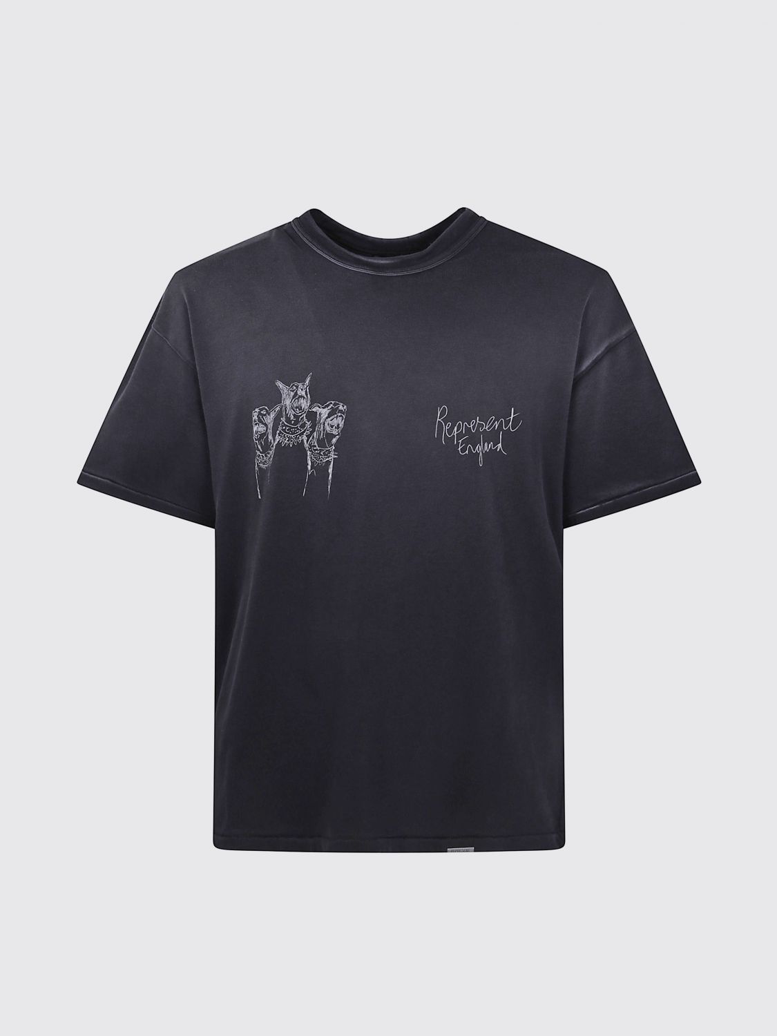 Represent Hand Drawn Thoroughbred T-shirt In Black