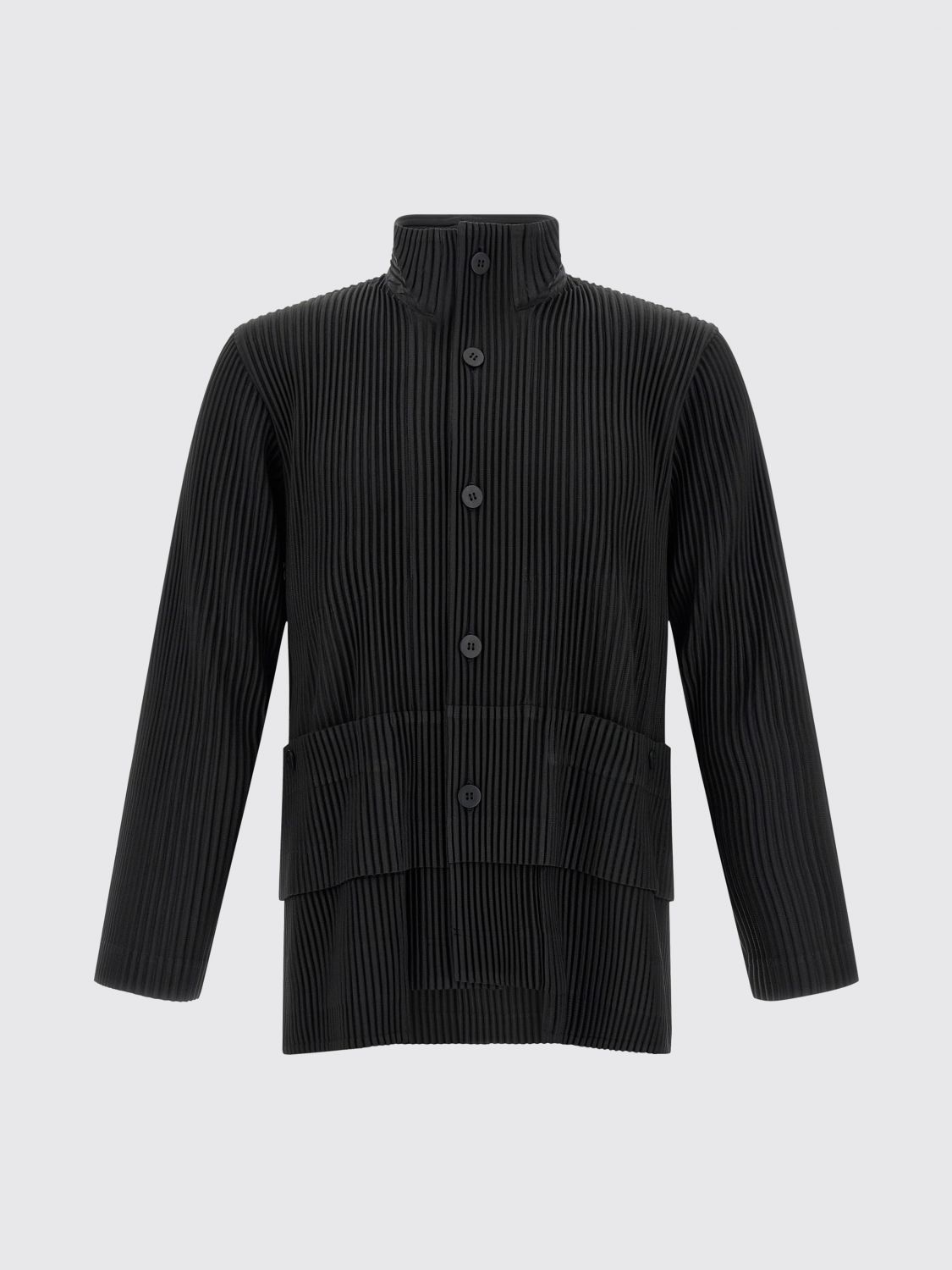 Issey Miyake Shirt Homme Plisse' Men Color Grey In Black