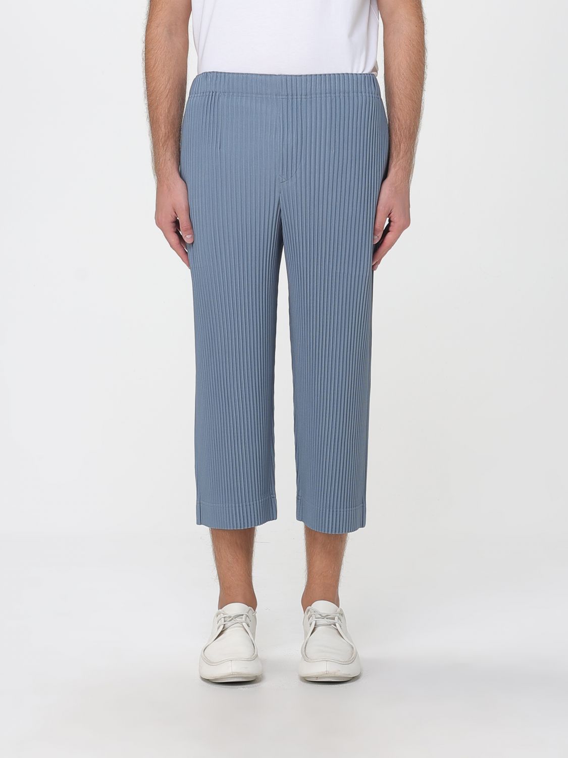 Issey Miyake Pants Homme Plisse' Men Color Grey In Blue
