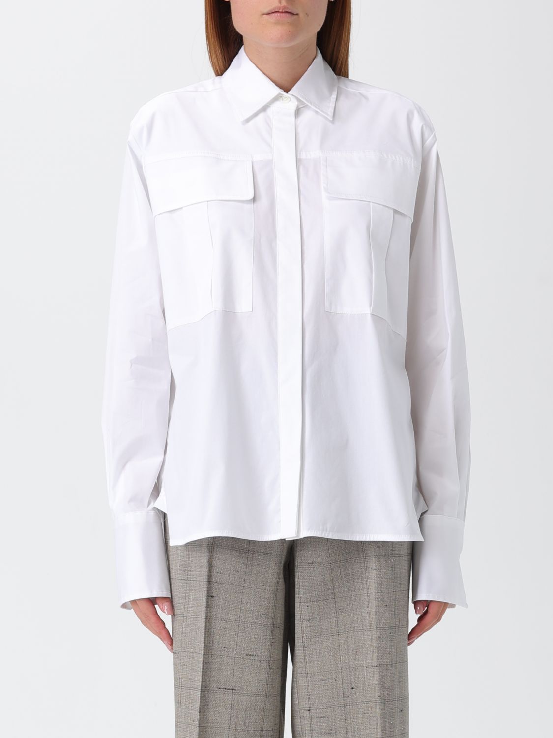 Semicouture Jacket  Woman Color Camel In White