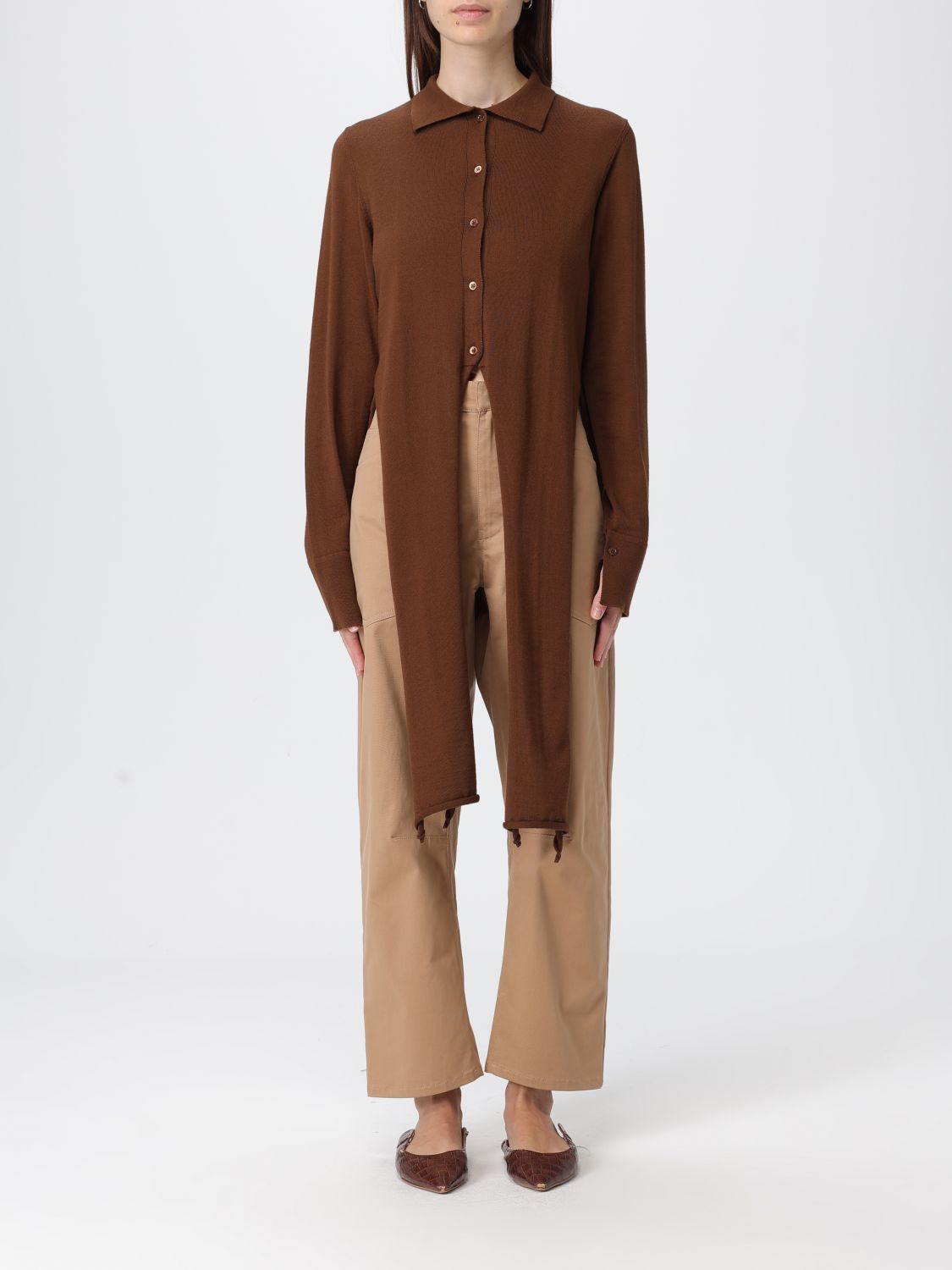 Semicouture Cardigan  Woman Color Brown In Brown
