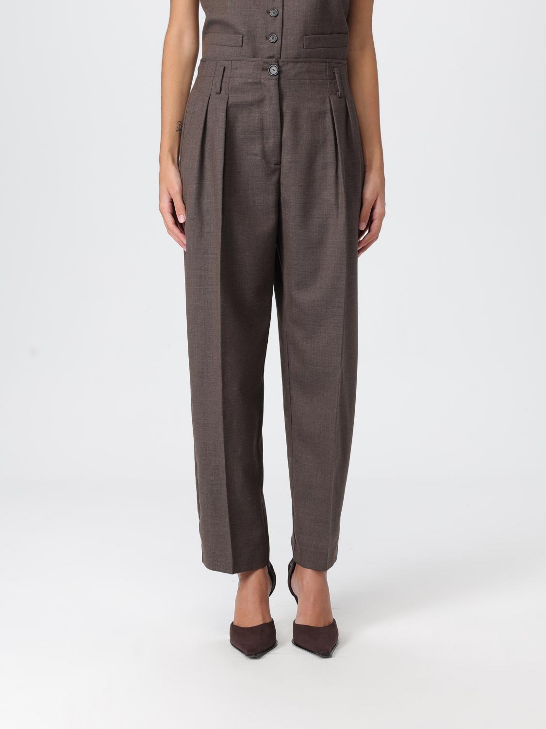 Erika Cavallini Pants Woman Color Brown In Brown