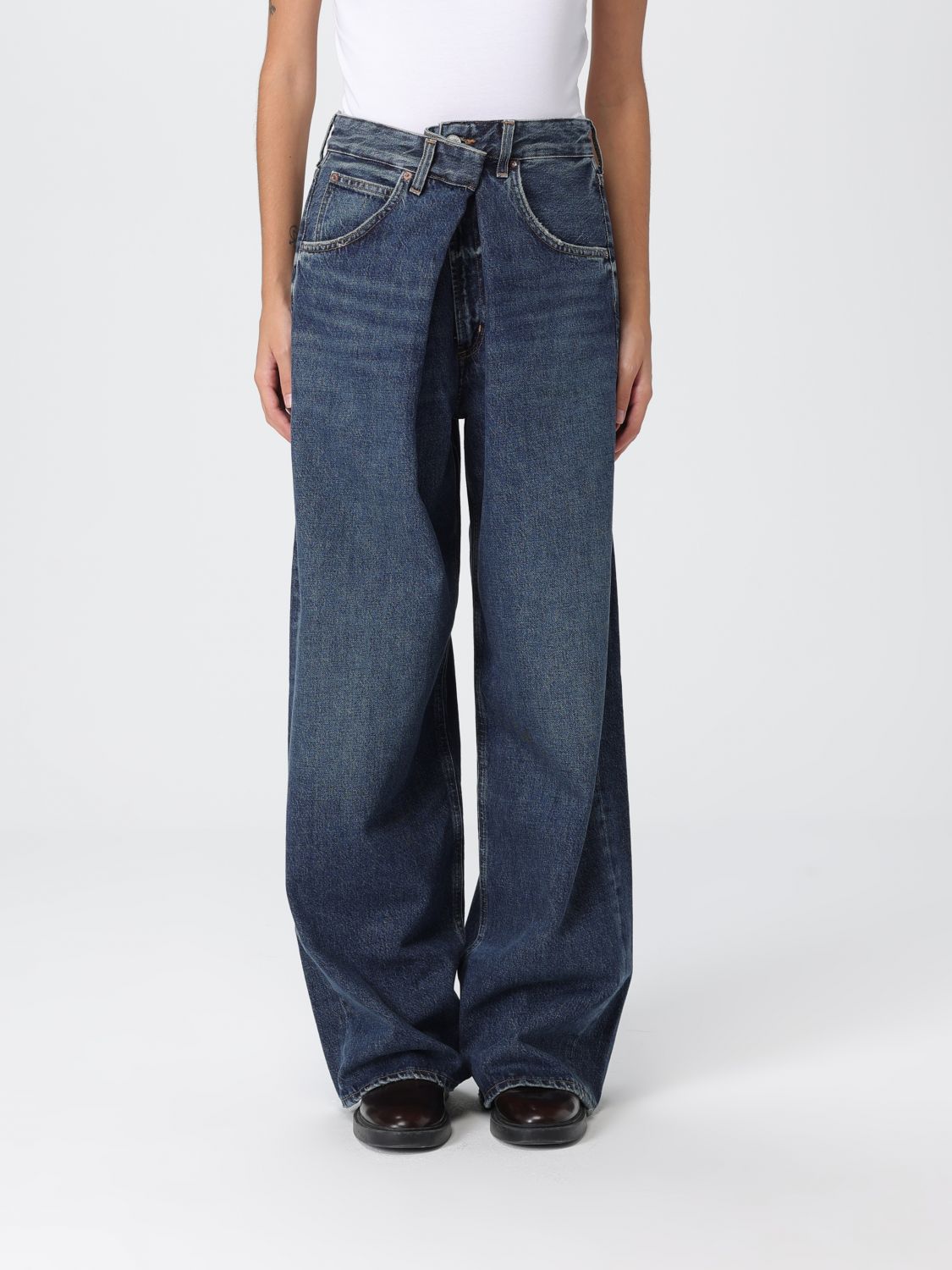 Agolde Jeans  Woman Color Blue In Blue