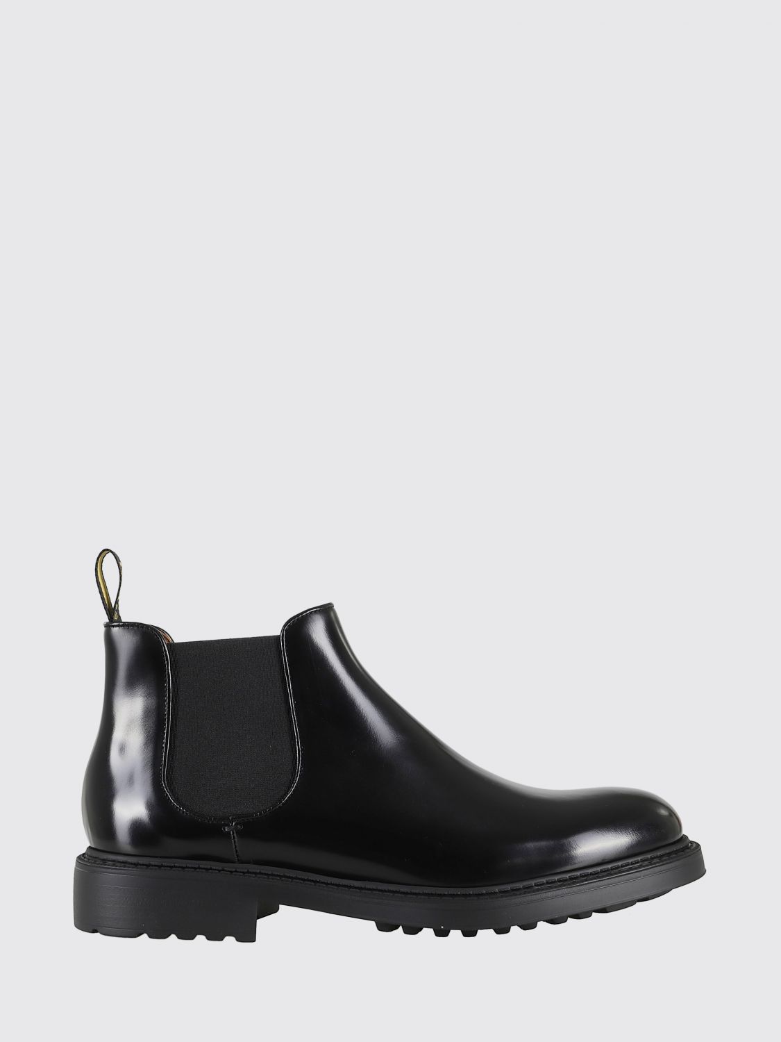 Doucal's Elastic-band Leather Boots In Black
