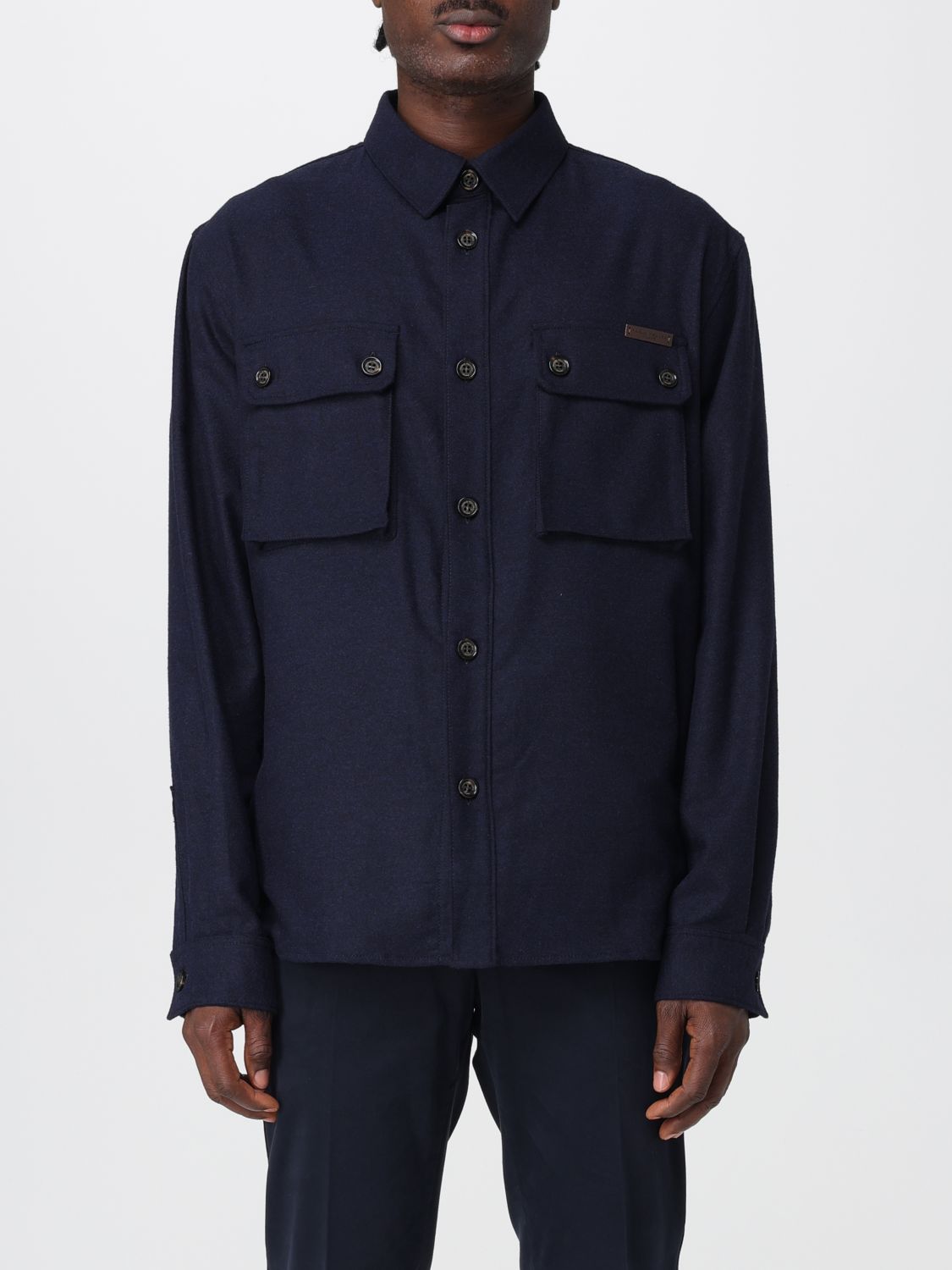 Paolo Pecora Pocket Shirt In Blue