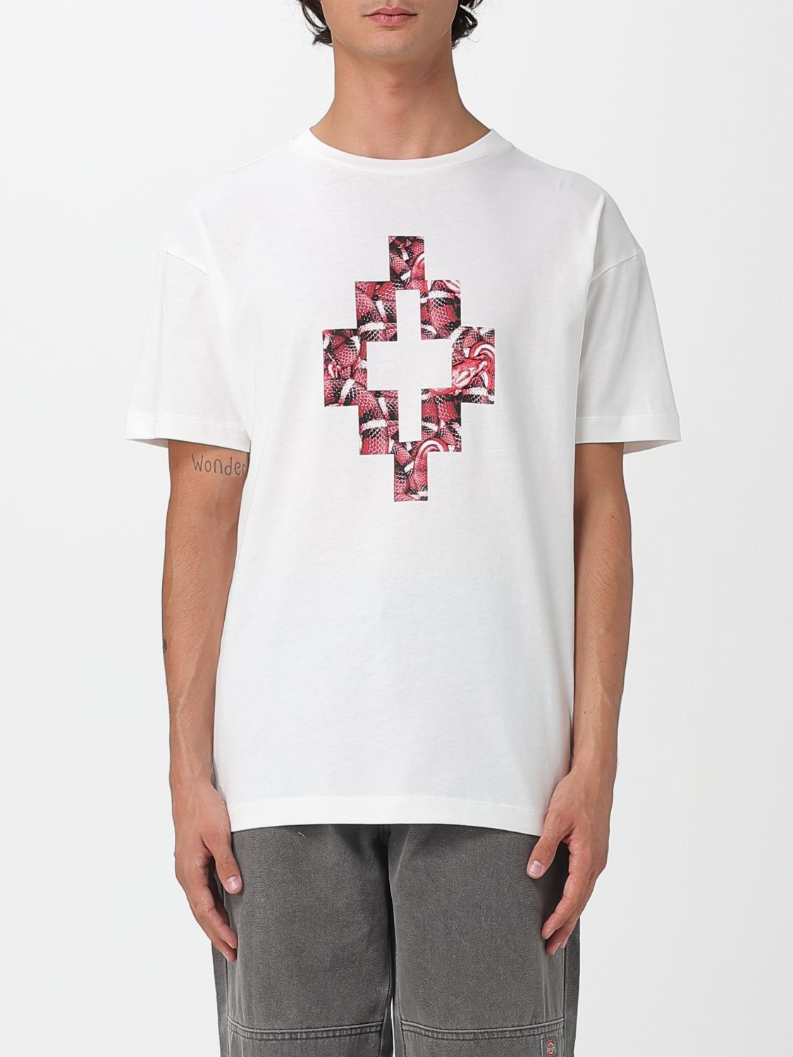 Marcelo Burlon County Of Milan T-shirt  Men Color Beige In White