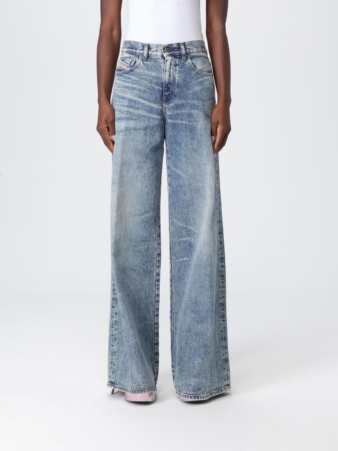 Diesel Pants  Woman Color Black In Blue