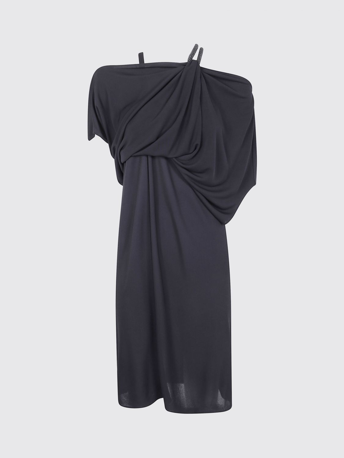 Tom Ford Draped One Shoulder Strap Cocktail Dress In Black