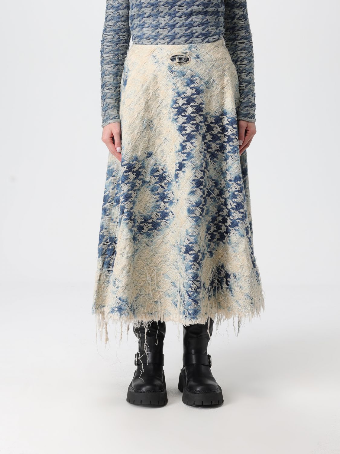 Diesel Skirt  Woman Color Blue In Multi
