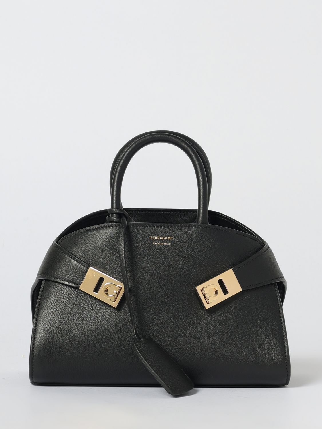 Ferragamo Hug Soft Leather Crossbody Bag In Black