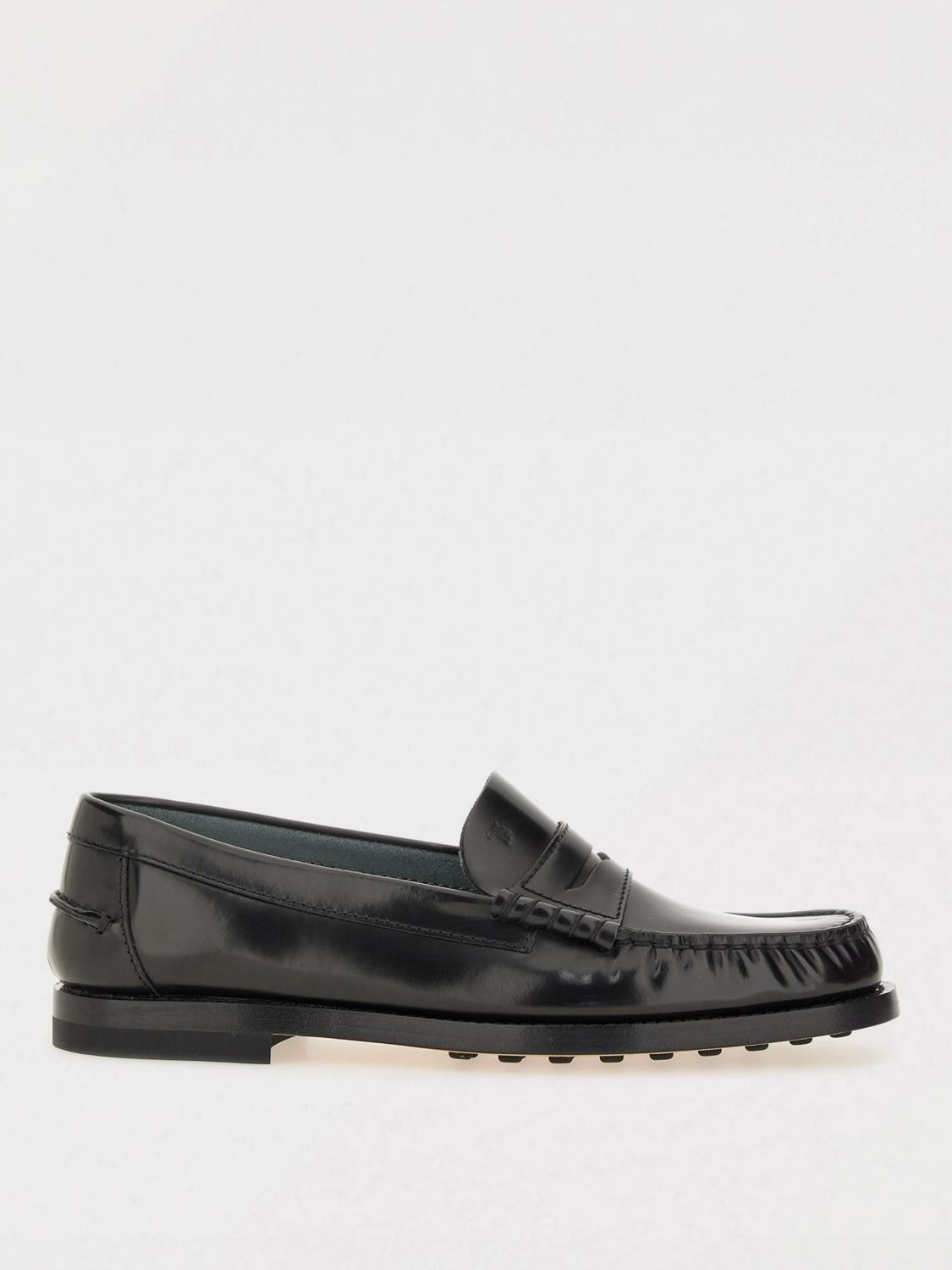 Tod's Polished Calf Leather Loafer With Classic Silhouette In Multi