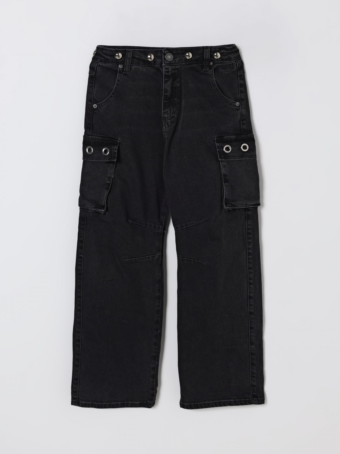 Msgm Cargo-pocket Button-fastening Jeans In Animal Print
