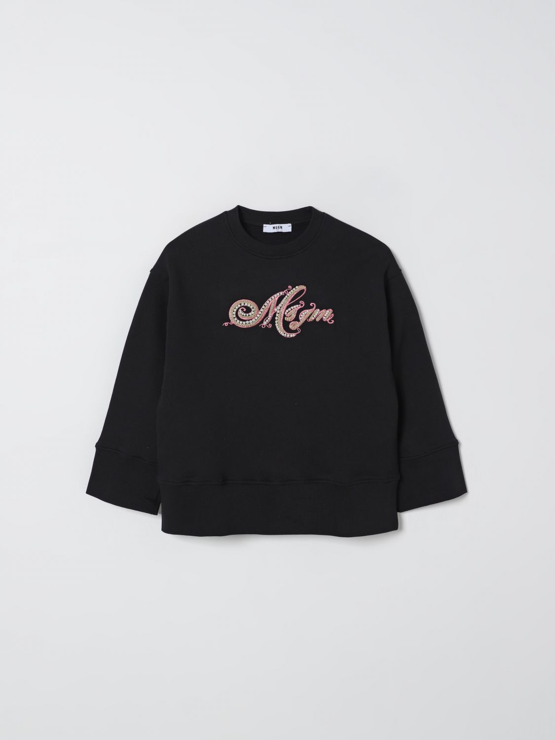 Msgm Beaded-embellished Sweatshirt In Animal Print