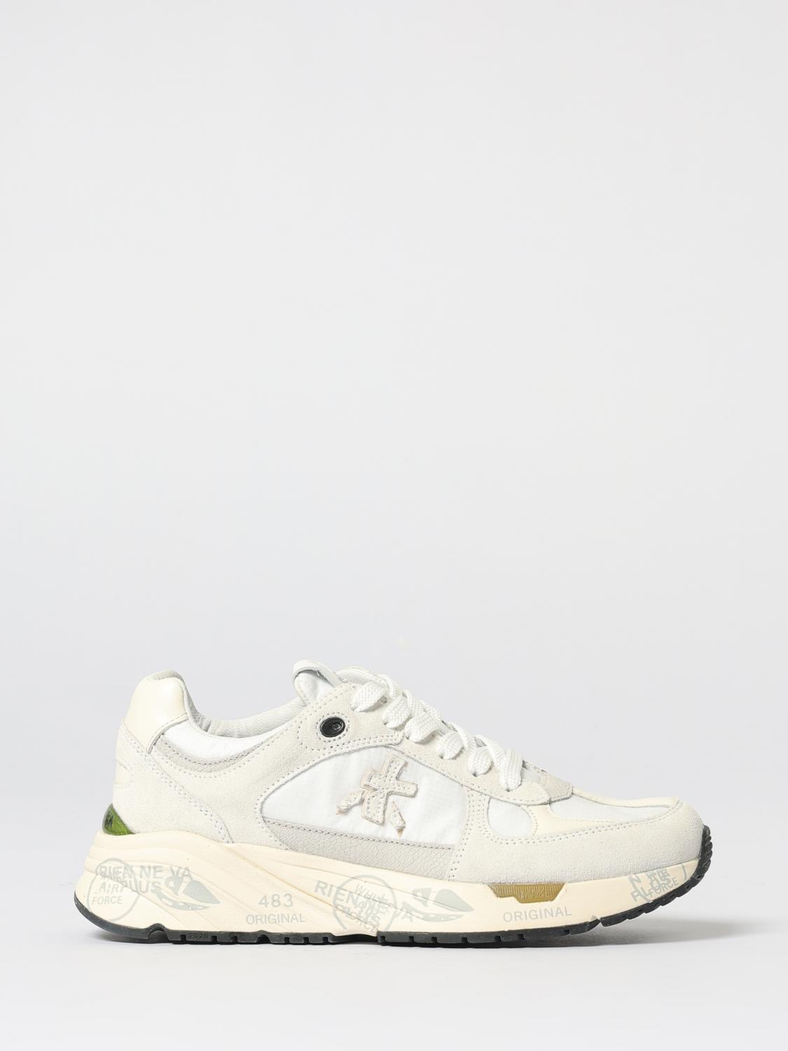 Premiata Sneakers  Woman Color White In Animal Print