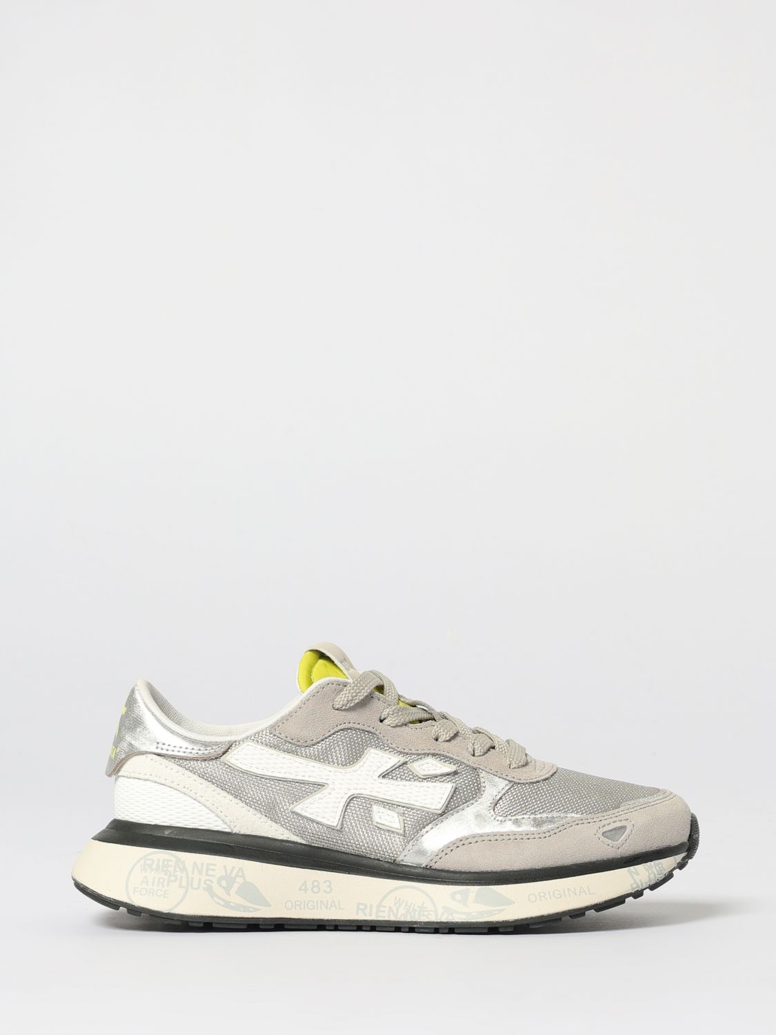 Premiata Sneakers  Woman Color Silver In Animal Print