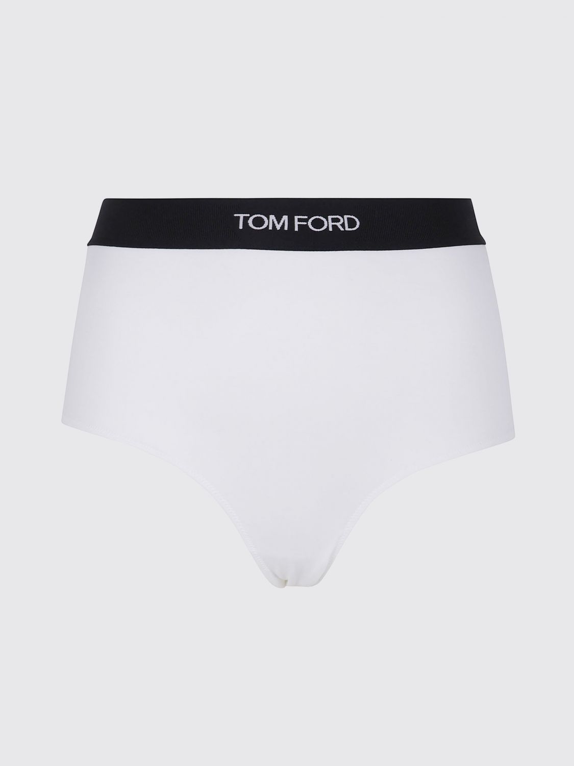 Tom Ford High-waisted Elastic Waistband Briefs In White