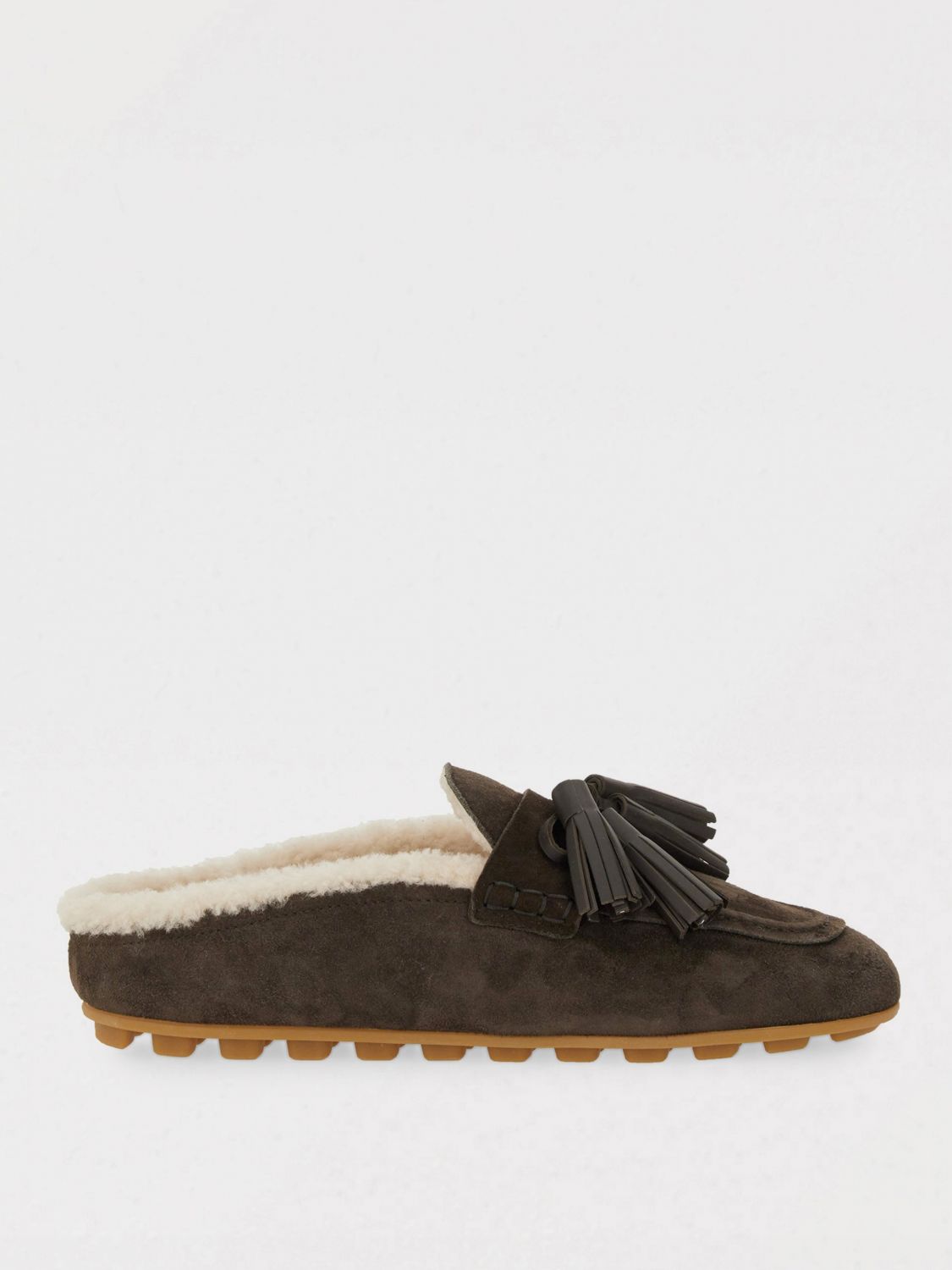Hogan Loafers With Tassel Detail And Rubber Sole In Brown