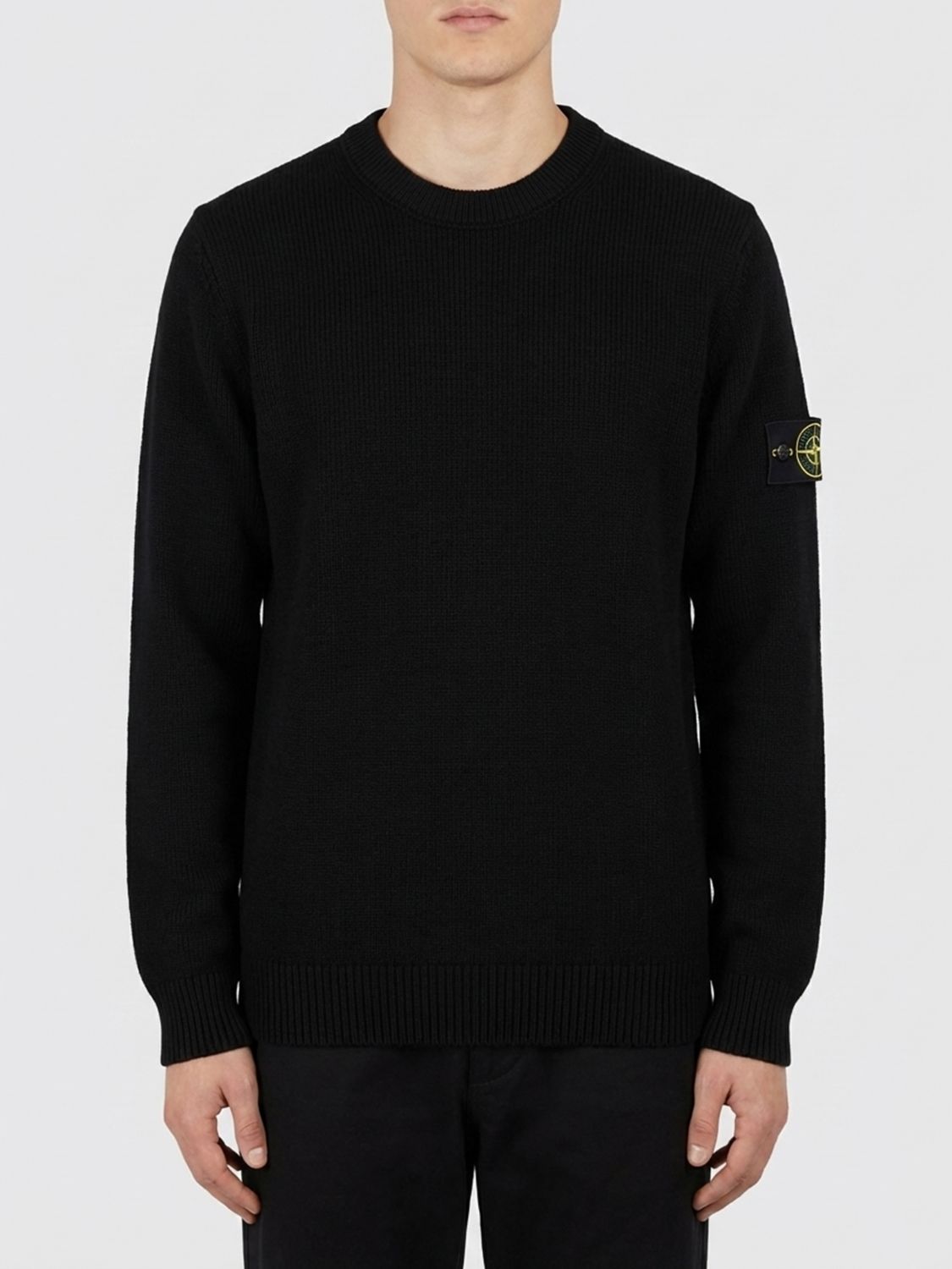 Pullover Stone Island in cotone con logo