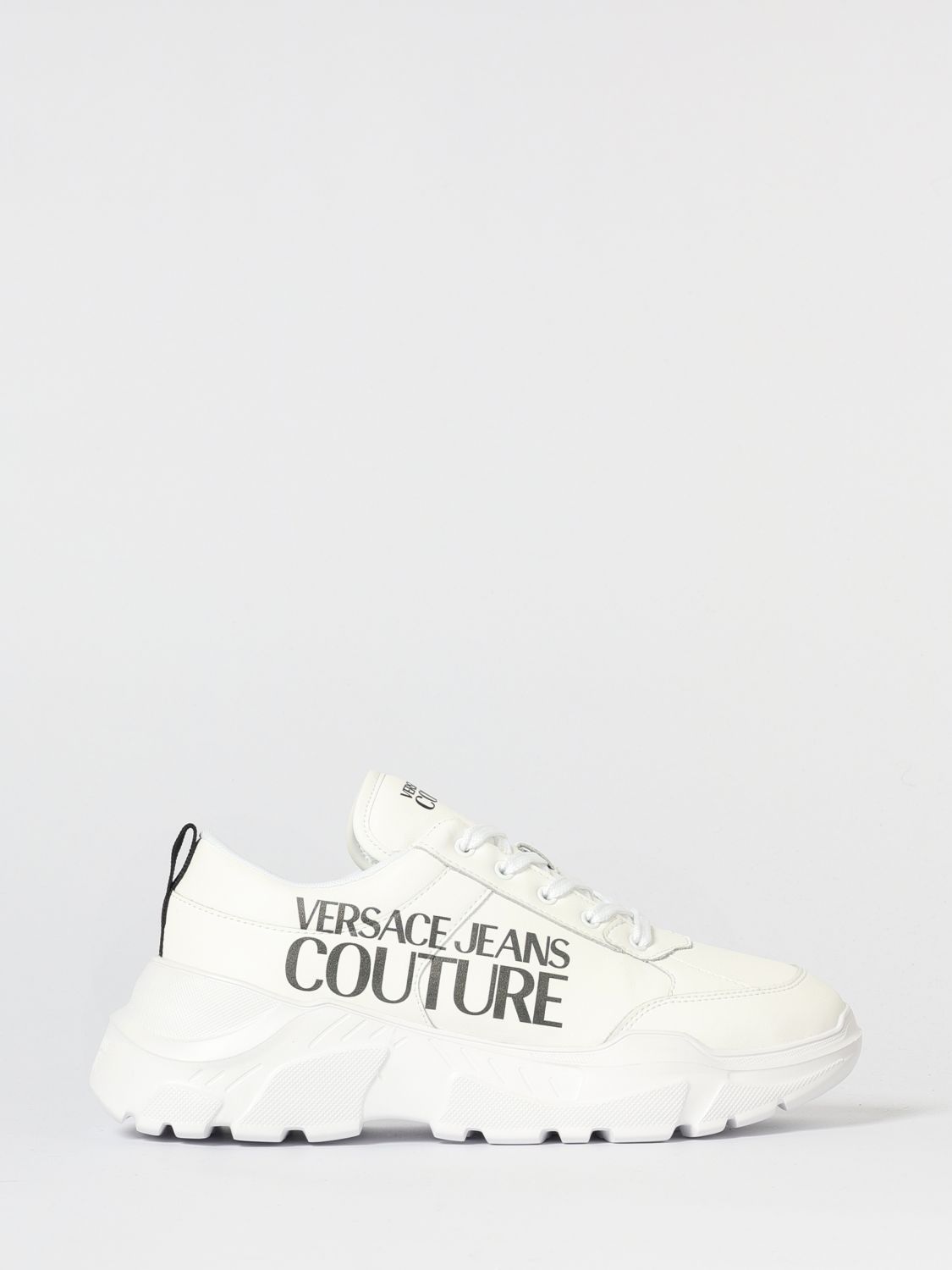 Versace Jeans Couture Sneakers  Woman Color White In Animal Print
