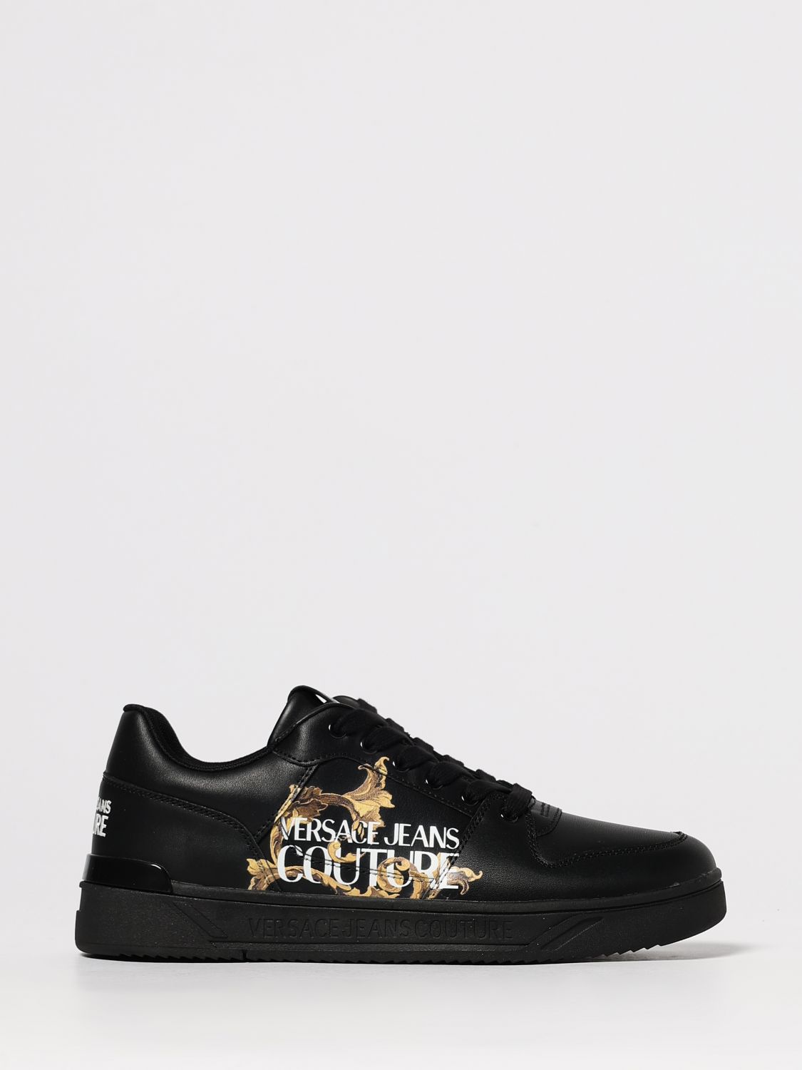 Versace Jeans Couture Sneakers  Woman Color Black In Animal Print