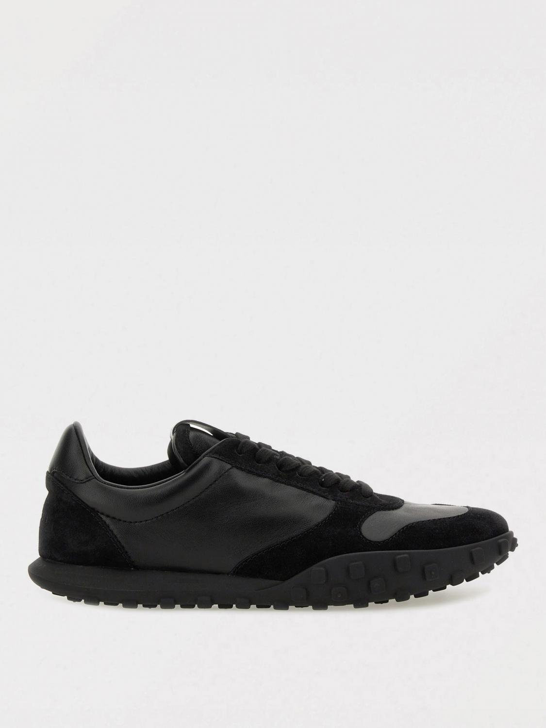 Jil Sander Black Nappa Leather And Suede Moon Sneakers In Black