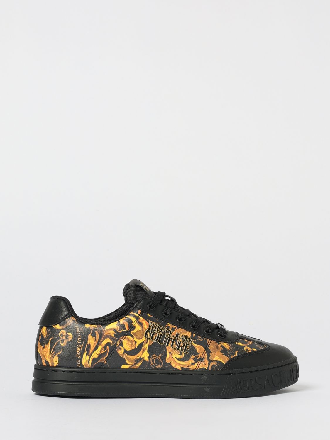 Versace Jeans Couture Sneakers  Woman Color Black In Animal Print